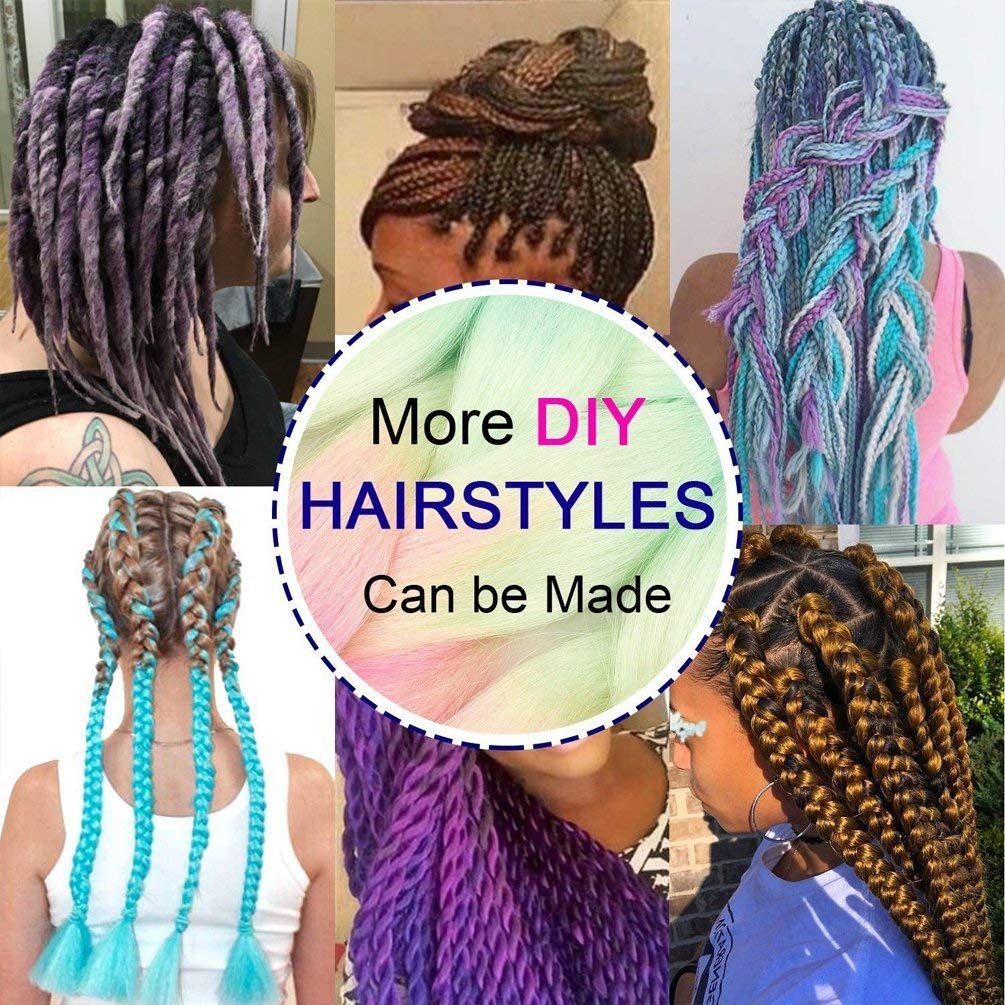 Benehair Ombre Braiding Hair 3 Bundles - 24inch Jumbo Synthetic Braid Hair Extensions for Women | Pre-Stretched High Temp Resistant Braiding Hair (Black+Wine Red+Red) | Perfect for Protective Styles, Box Braids & Crochet Hairstyles