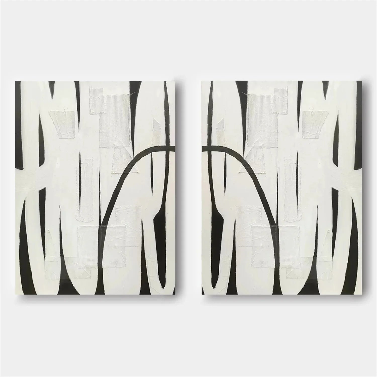 Abstract Tranquility Set of 2 Wall Art Paintings - Modern Minimalist Canvas Prints for Living Room, Bedroom & Office Decor #WS141
