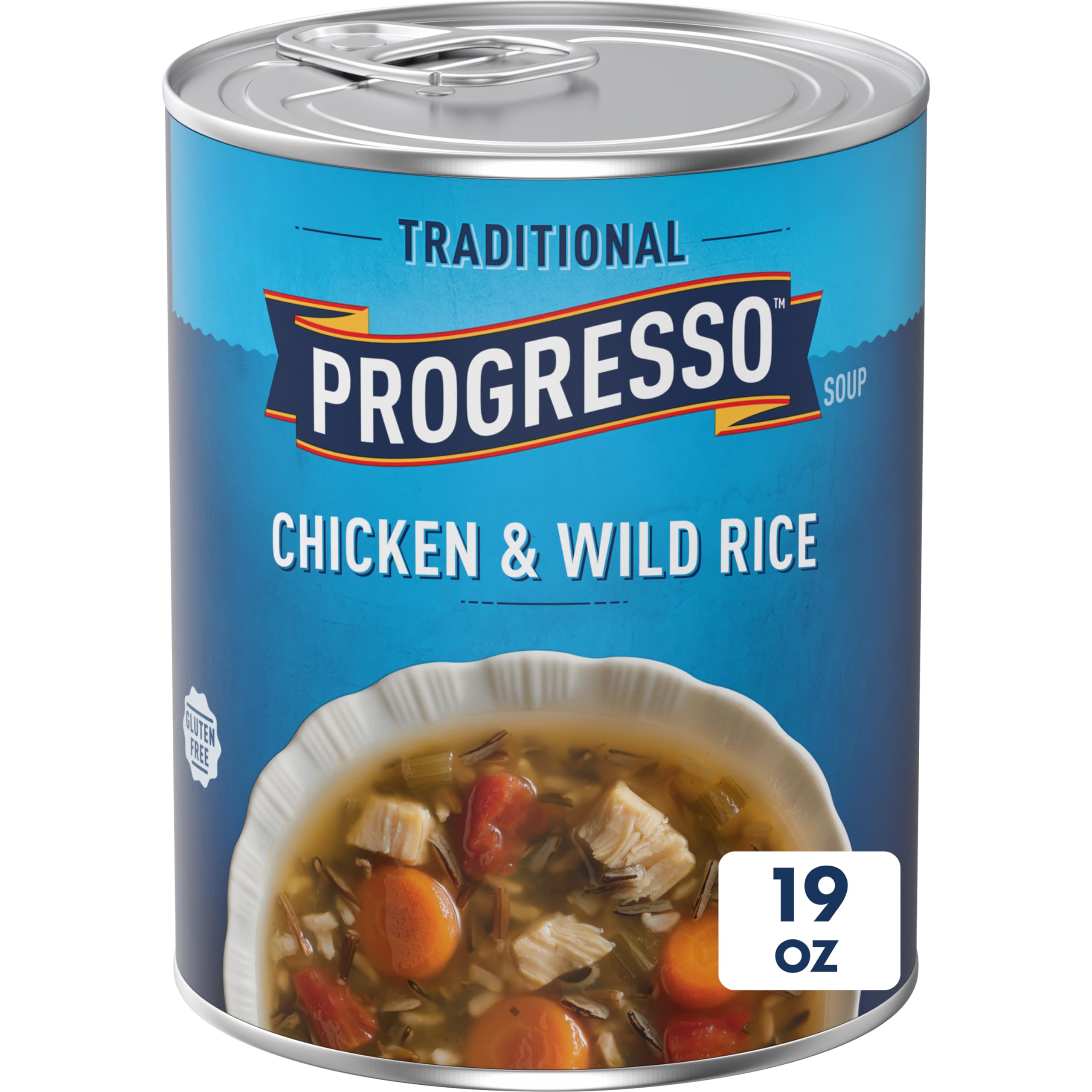 Progresso Gluten Free Chicken and Wild Rice Soup - 19 oz Can | Hearty & Healthy Comfort Food for Cold Days, Quick Lunch, or Easy Dinner | Traditional Recipe, No Artificial Flavors