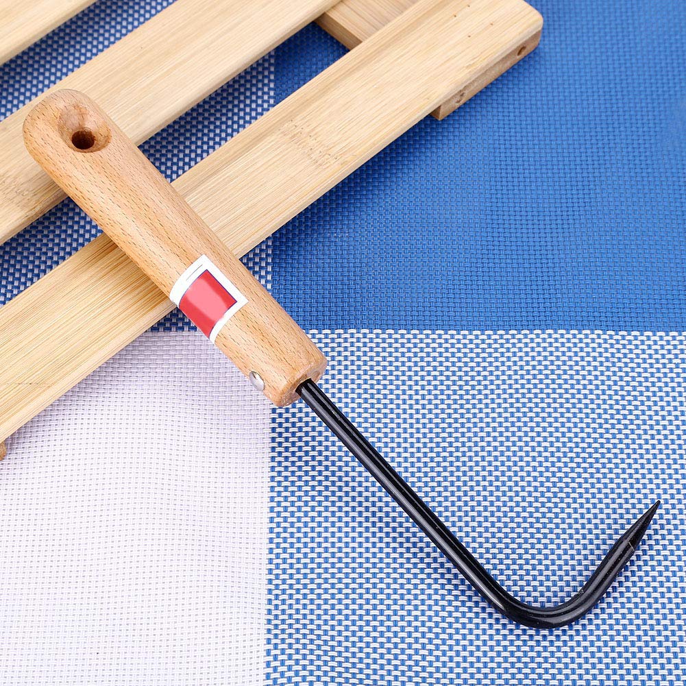 AYNEFY Bonsai Root Hook - Wooden Handle Gardening Tool for Loosening Soil, Weeding, Digging, Edging & Repotting Plants | Perfect for Bonsai Care, Garden Planting & Landscaping