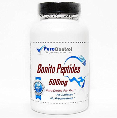 PureControl Supplements Bonito Peptides 500mg - 200 Capsules of Pure Marine Collagen for Skin, Hair & Joint Support | Supports Anti-Aging & Healthy Glow