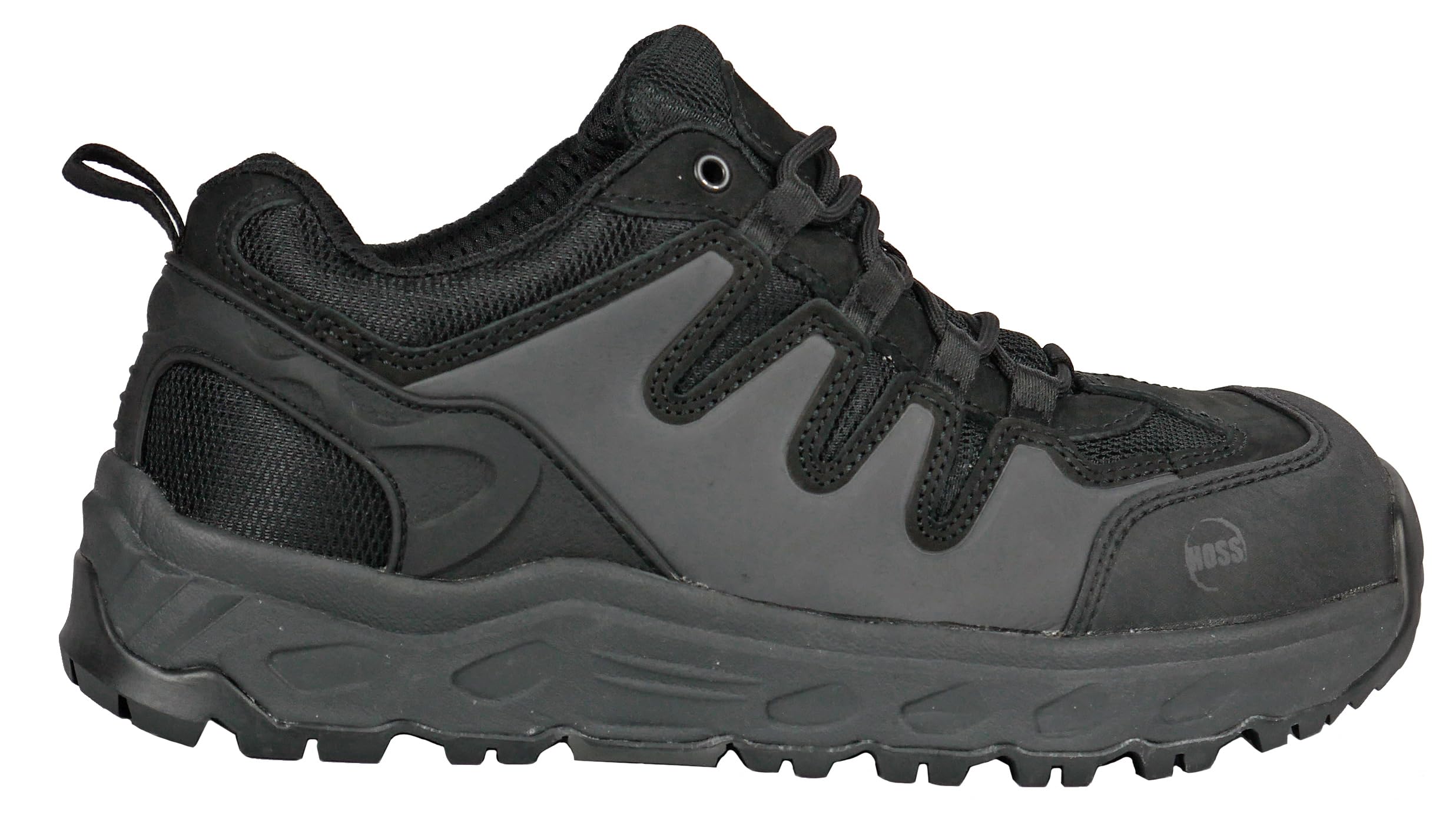 Eric Lo Black Extra Wide Safety Toe Athletic Work Shoes for Men - Comfortable Steel Toe Sneakers for Construction, Warehouse & Industrial Work (Model 50138)