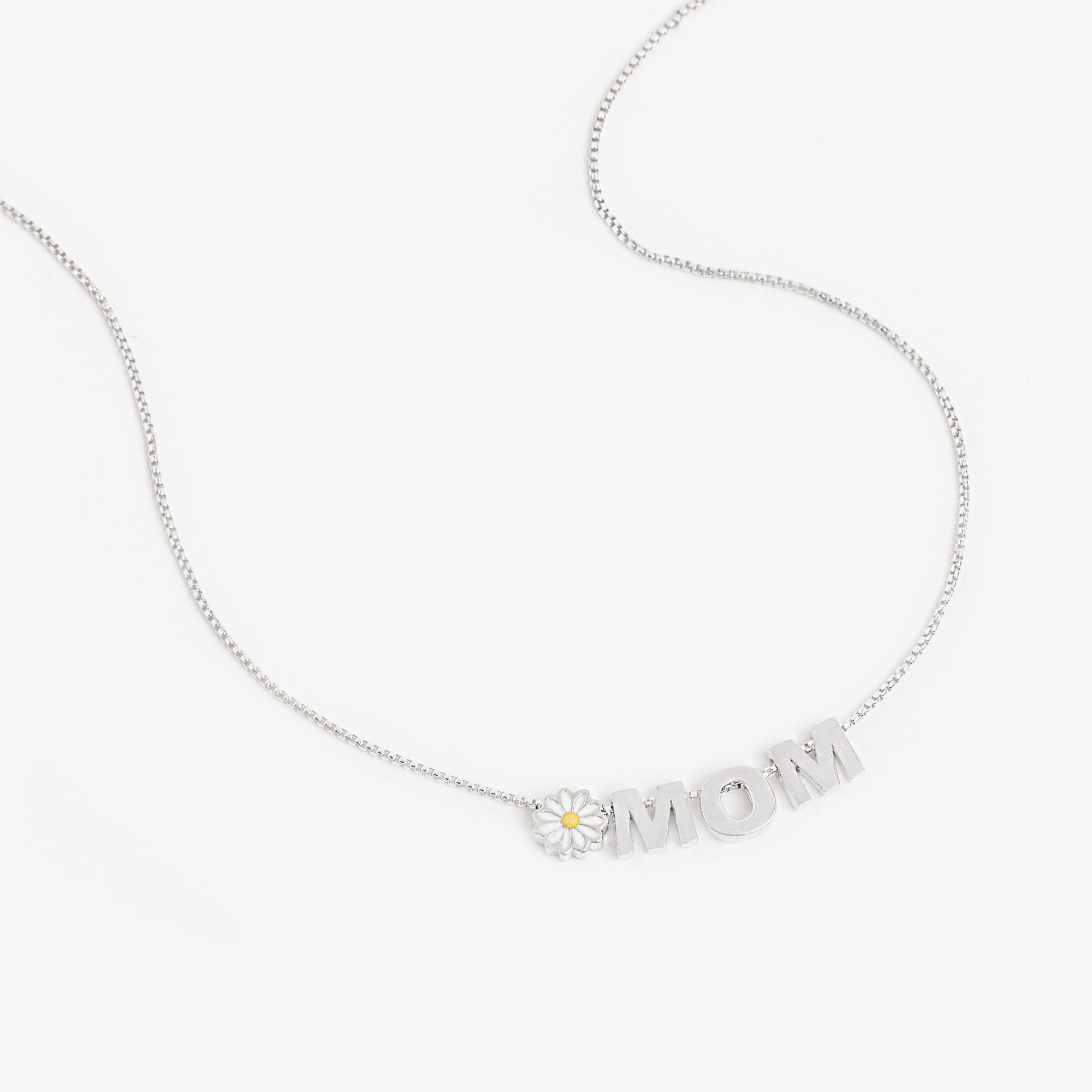 Elegant Daisy & 'Mom' Pendant Necklace - Perfect Gift for Mother's Day, Birthday, or Anniversary - Jewelry for Women