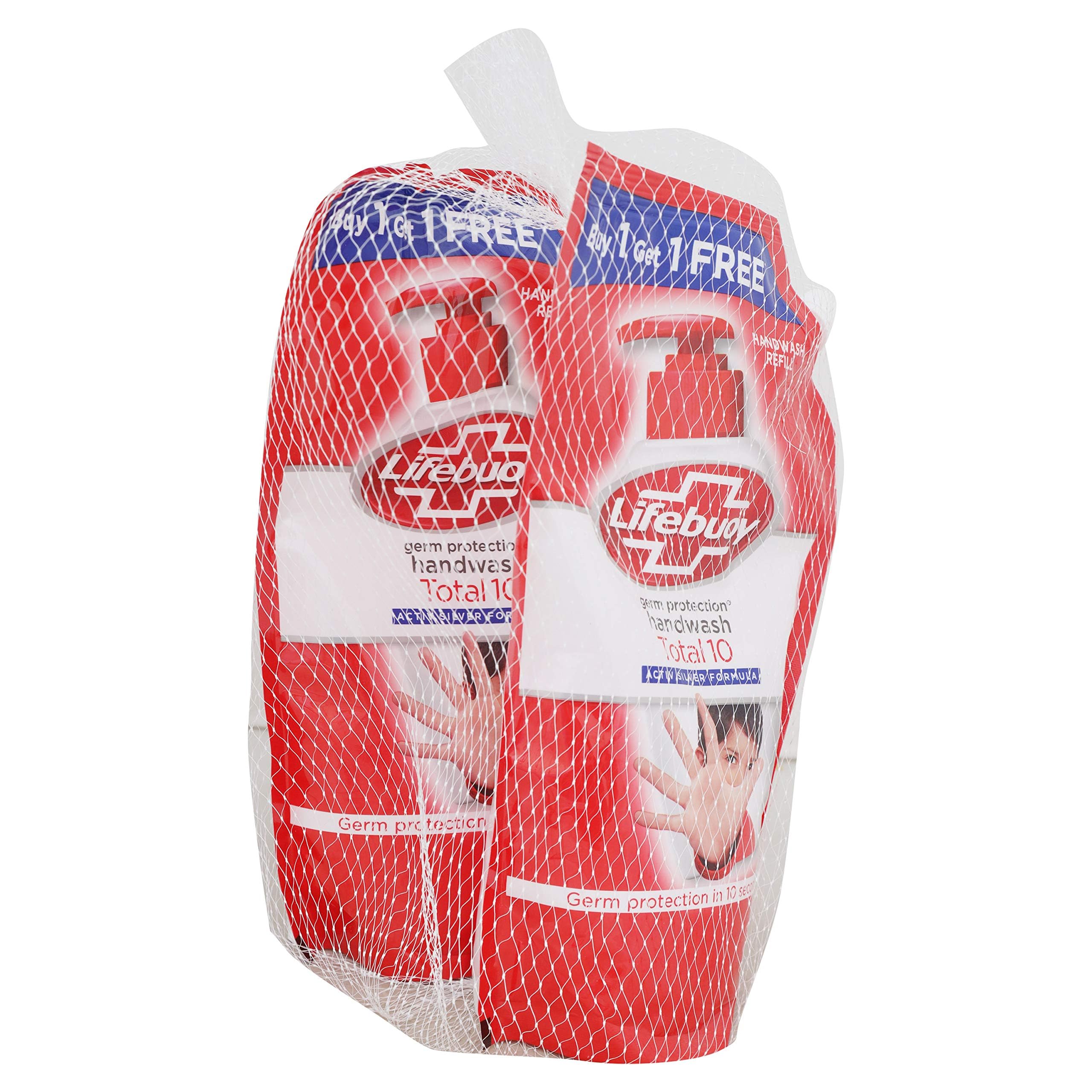 Lifebuoy Total 10 Antibacterial Hand Wash Liquid Refill Pouch - 750ml | Kills 99.9% Germs | For Home, Office & Travel Use