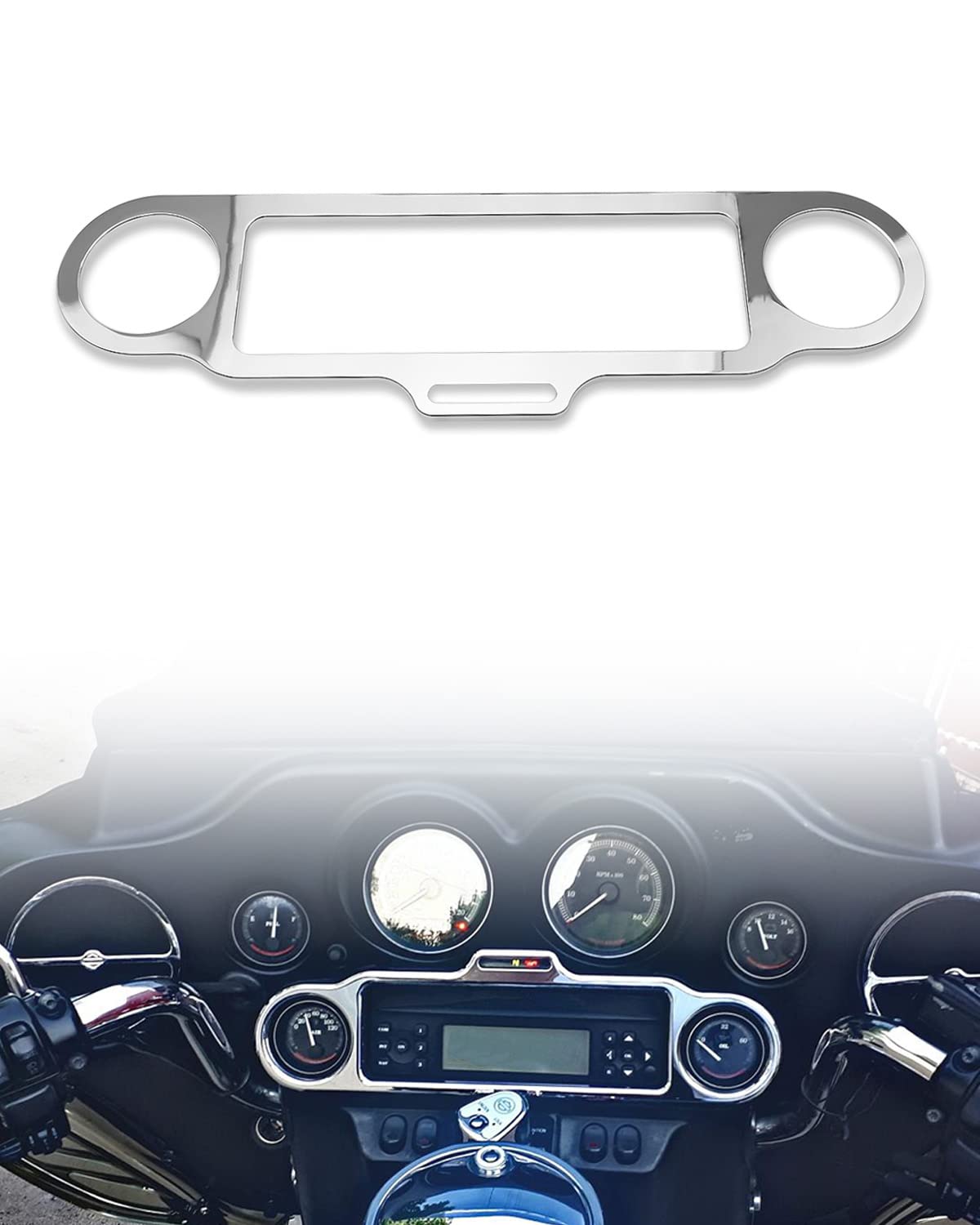 Harley Davidson Electra Street Road Glide 1986-2013 Stereo Accent Speedometer Speaker Trim Ring Kit - 9 Pcs Chrome Upgrade for Enhanced Bike Aesthetics & Audio Experience | Perfect for Custom Motorcycle Accessories & Road Trips