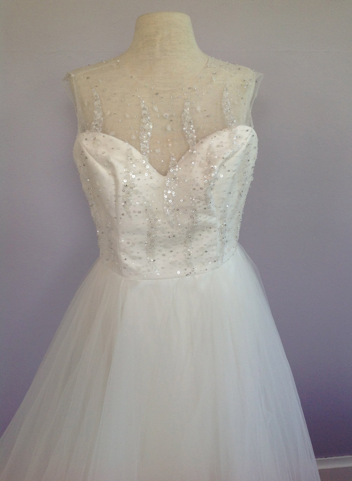Tara Keely TK2302 Sample Wedding Gown - Elegant Lace Bridal Dress for Bride, Perfect for Church Ceremony & Outdoor Wedding Photos