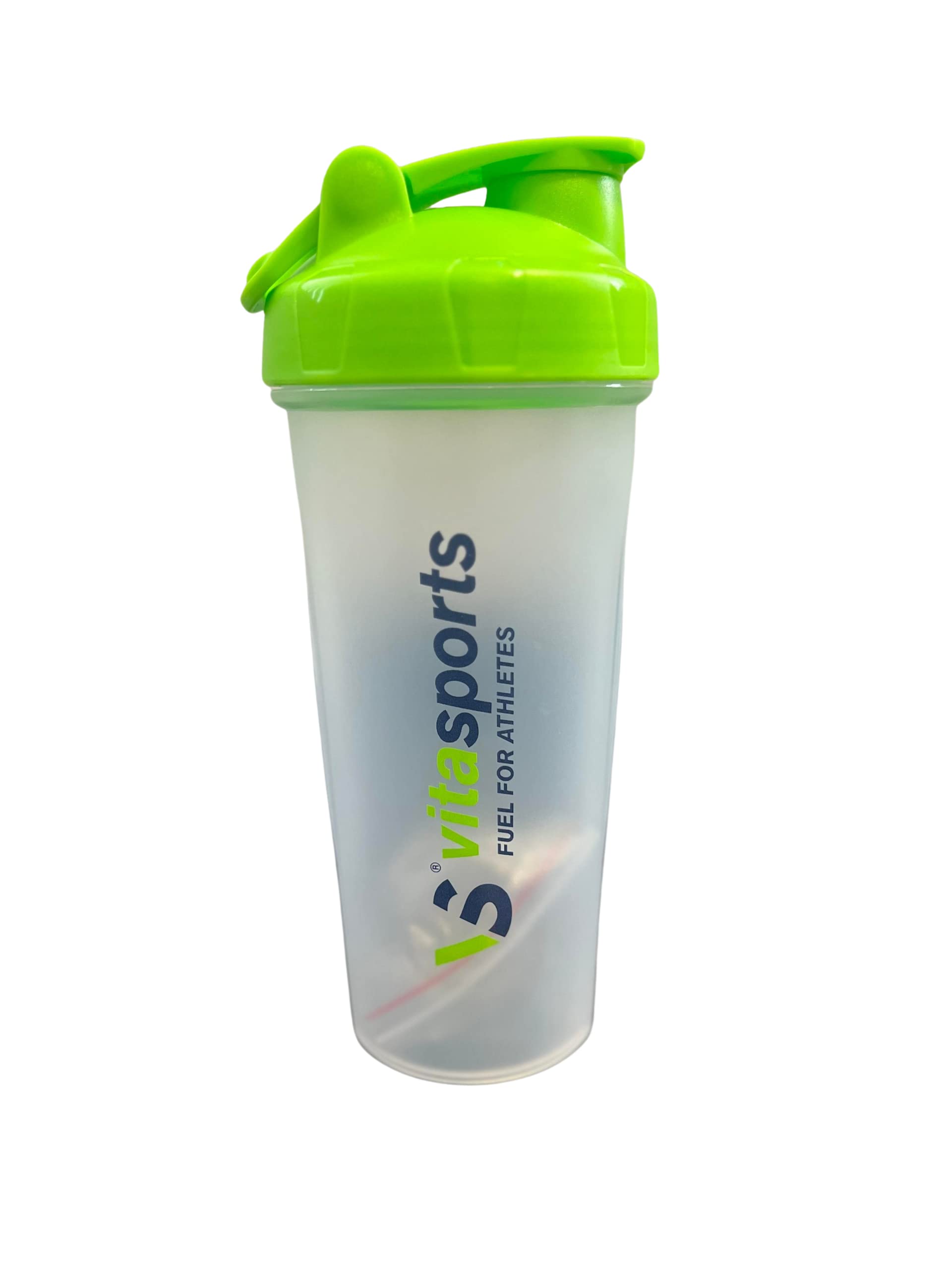 VitaSports 600ml Protein Shaker Bottle with Mixer Ball - Leak Proof Screw Lid, BPA-Free Gym Water Bottle for Workout, Bodybuilding & Post Exercise Recovery - Perfect for Protein Shakes, Pre-Workout Drinks & Smoothies On-The-Go