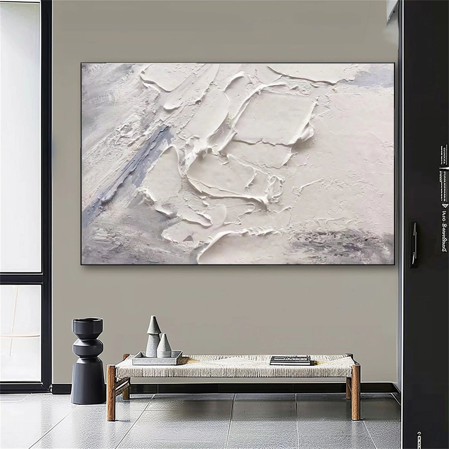 Abstract Texture Painting #AB 434 - Modern Wall Art Decor for Living Room, Bedroom & Office - Handmade Canvas Artwork