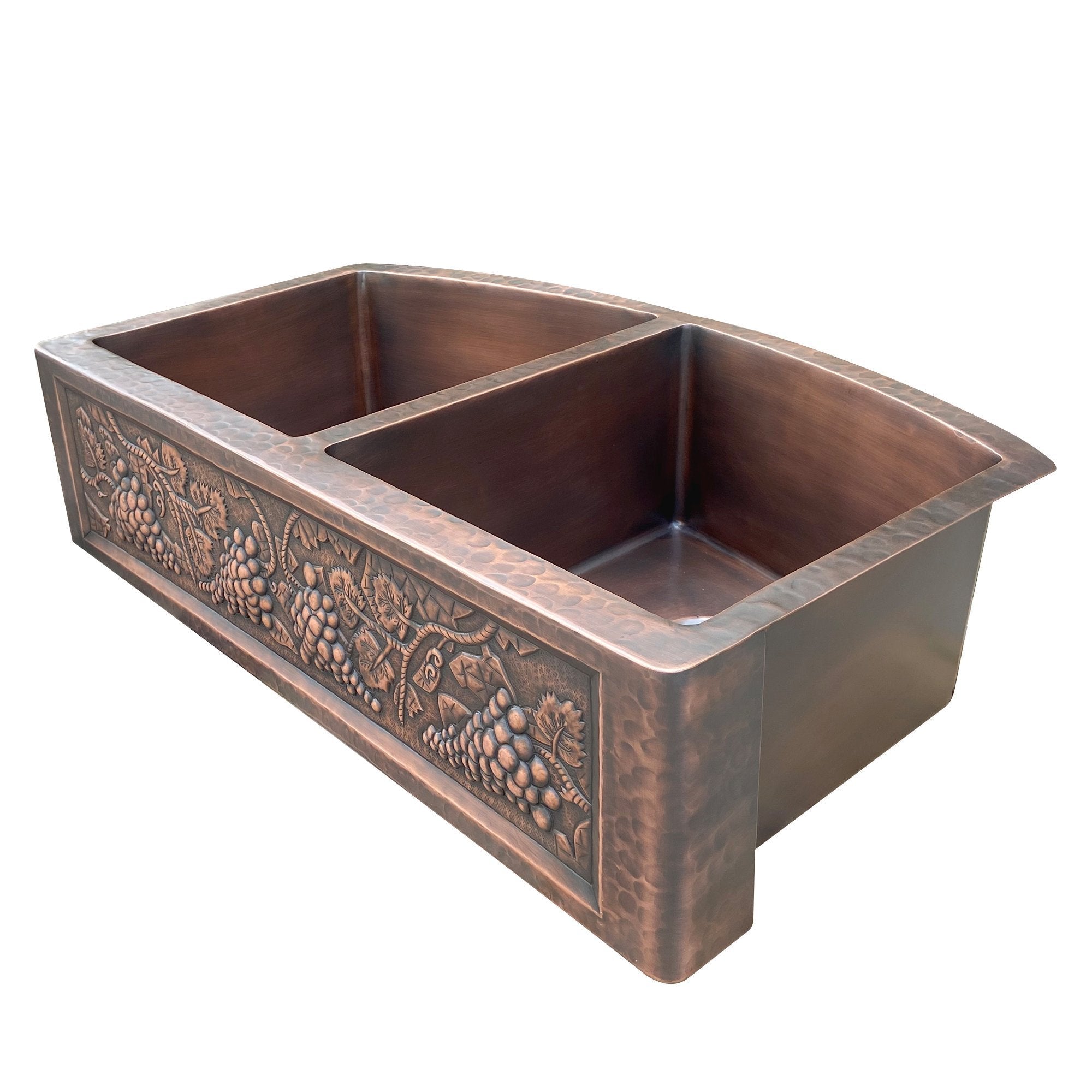 Premium 14 Gauge Double Bowl Farmhouse Apron Kitchen Sink - KSAR 11 Copper Finish, Durable Stainless Steel for Modern Farmhouse & Rustic Kitchen Decor | Perfect for Busy Kitchens, Remodeling Projects & Country Style Homes