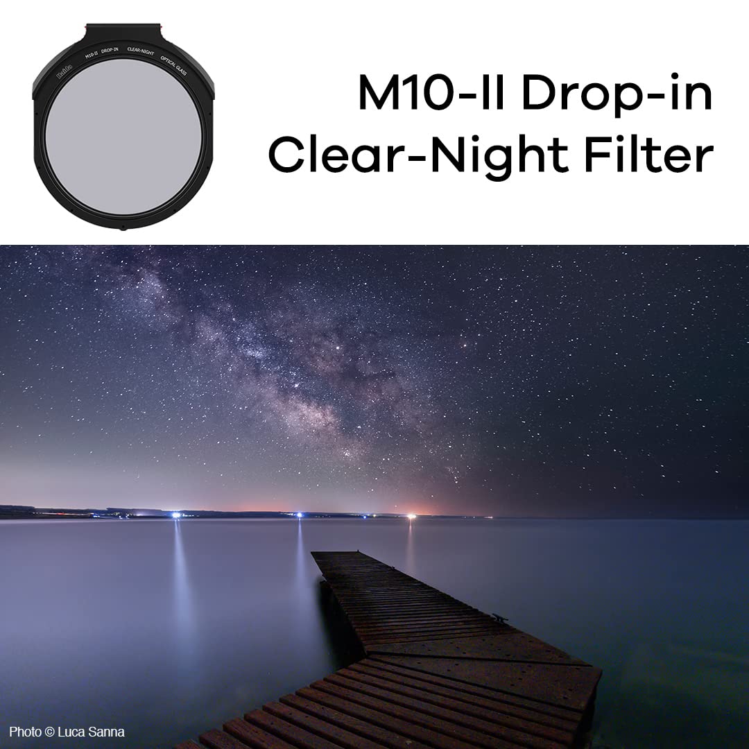 Haida M10-II Drop-in Nano-Coating Clear Night Filter for DSLR Cameras - Reduces Glare & Enhances Night Photography - Perfect for Astrophotography, Cityscapes & Low Light Shooting