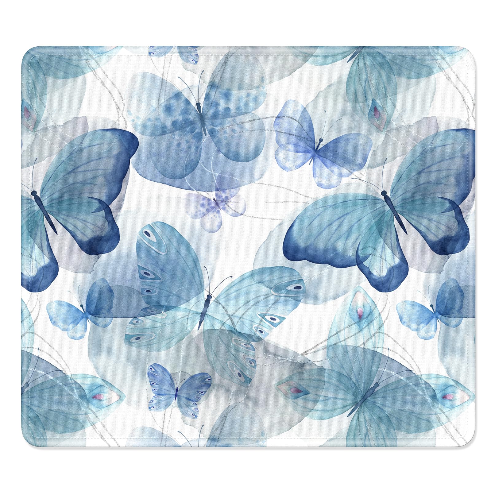 Minimalist Marble Mouse Pad - Non-Slip Rubber Gaming Mouse Mat with Stitched Edges for Office, Laptop, PC - 9