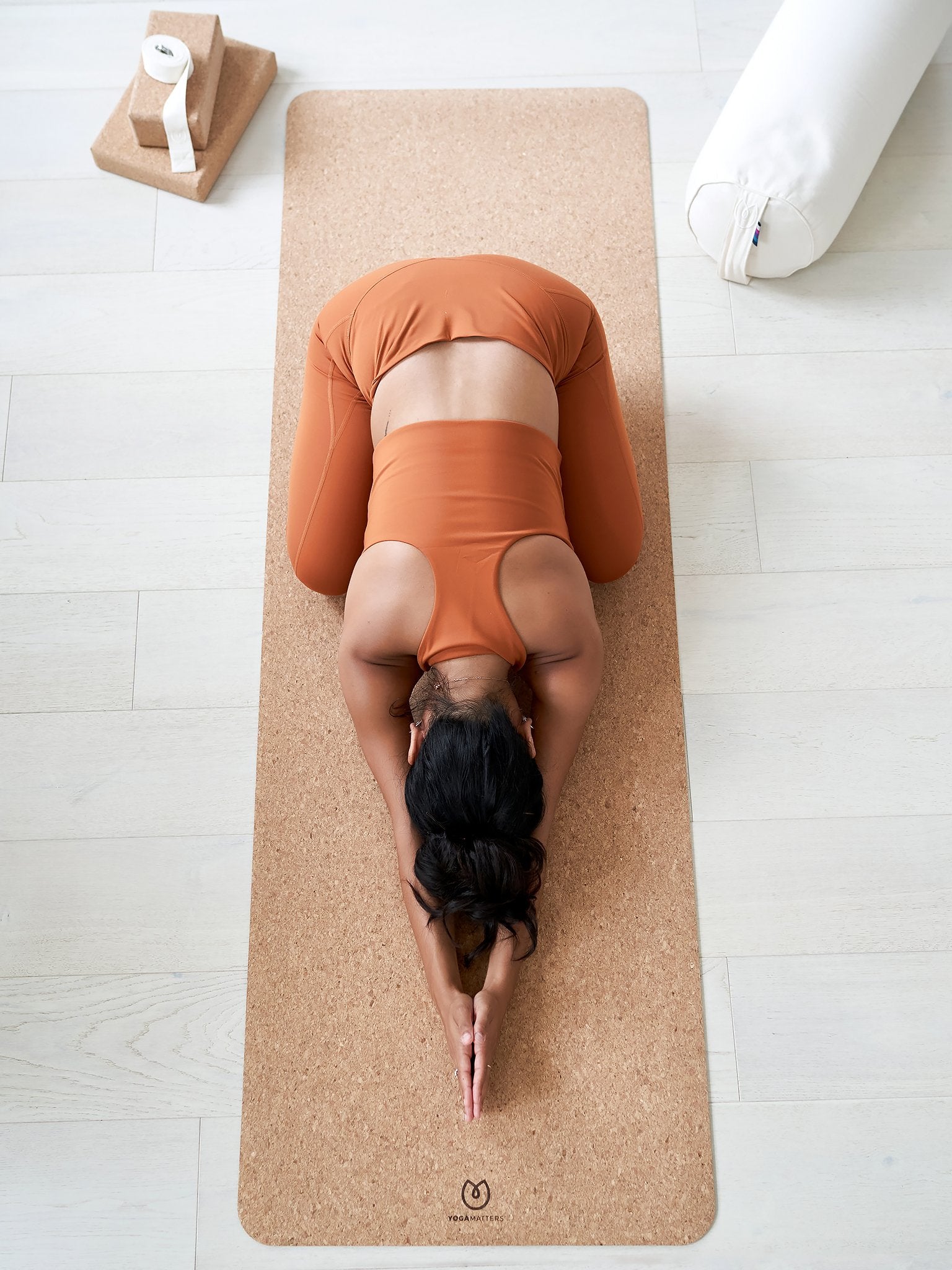 Eco-Friendly Cork Yoga Mat Set of 6 - Non-Slip, Sustainable & Durable for Hot Yoga, Pilates & Home Workouts
