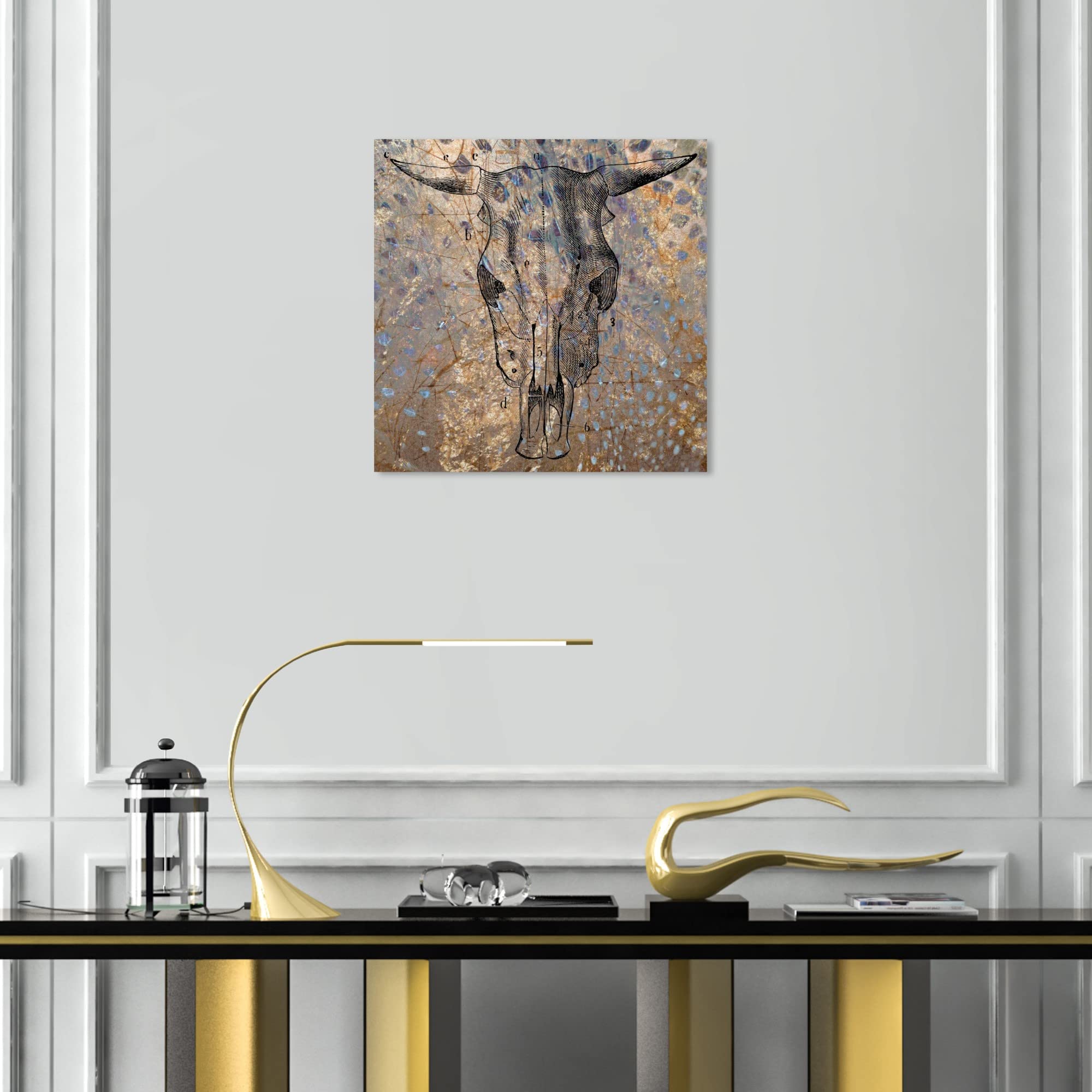 Ox Brass Animal Wall Art Canvas Print - 16x16 Inch Modern Home Decor for Living Room, Bedroom & Office | The Oliver Gal Artist Co.