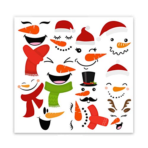 Christmas Elk Snowman Wall Stickers - Holiday Window & Bedroom Decals for Home Decor | Perfect for Xmas Party, Living Room & Nursery Decorations