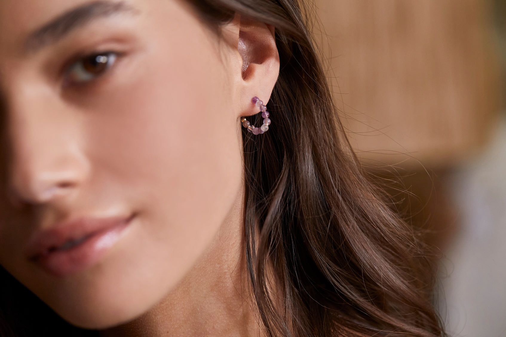 Gemstone Amelia Hoop Earrings - Elegant Dangle Earrings for Women | Perfect for Parties, Weddings & Everyday Wear