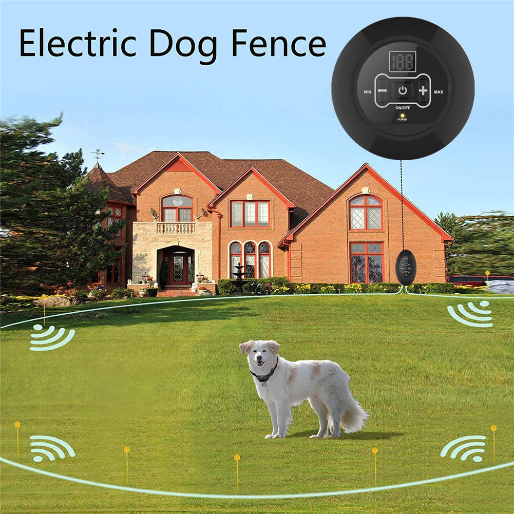 Wireless Dog Fence System - Safe Electric Pet Containment with Beep & Shock Modes, Waterproof Rechargeable Training Collar for Small Medium Large Dogs (1/2/3 Dogs) - Perfect for Backyard Training & Outdoor Pet Safety