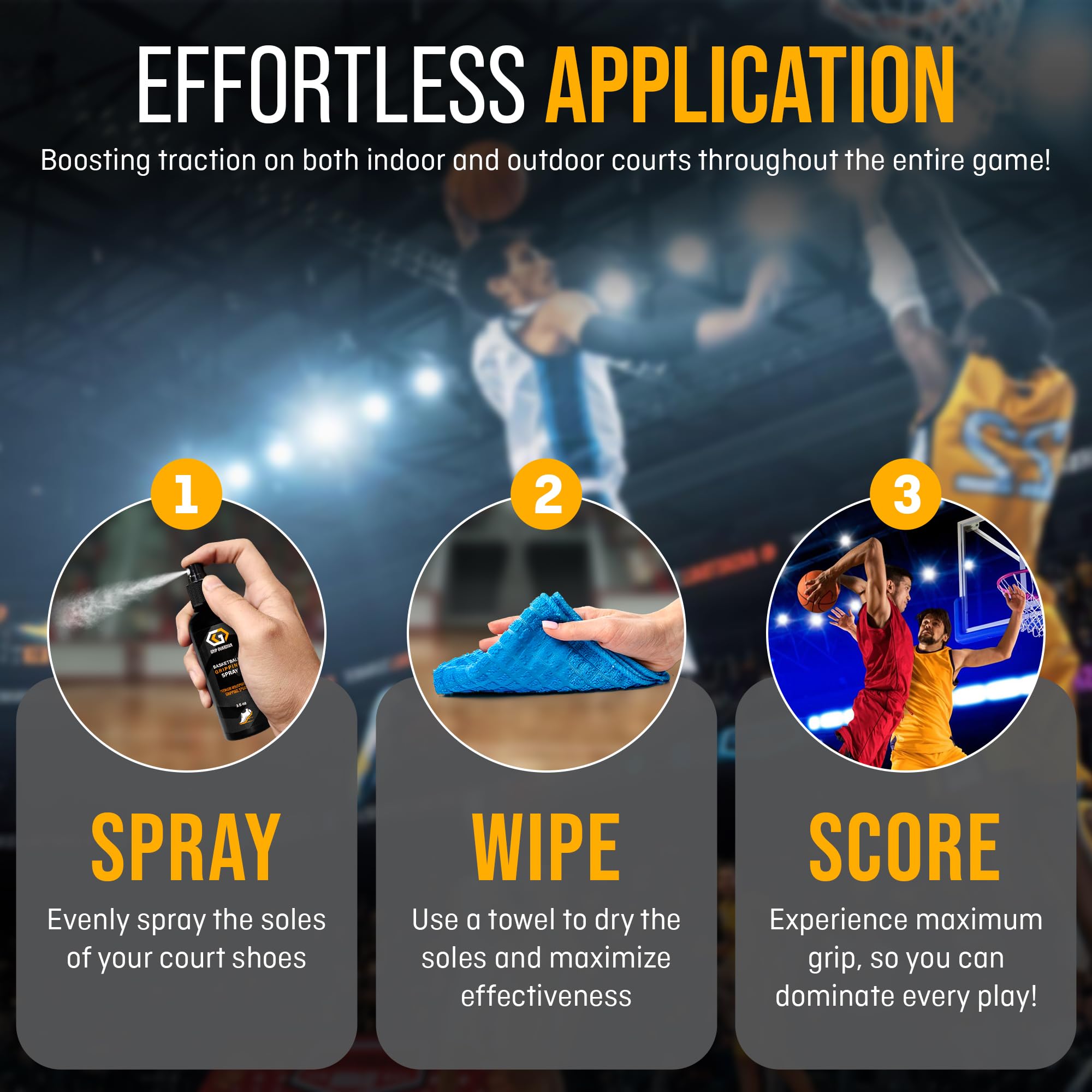 Best Basketball Grip Spray for Shoes - Non-Slip Traction Enhancer for Sports - Multi-Purpose Anti-Slip Spray for Basketball, Volleyball & Gym Shoes - Perfect for Indoor Courts, Outdoor Games & Training Sessions