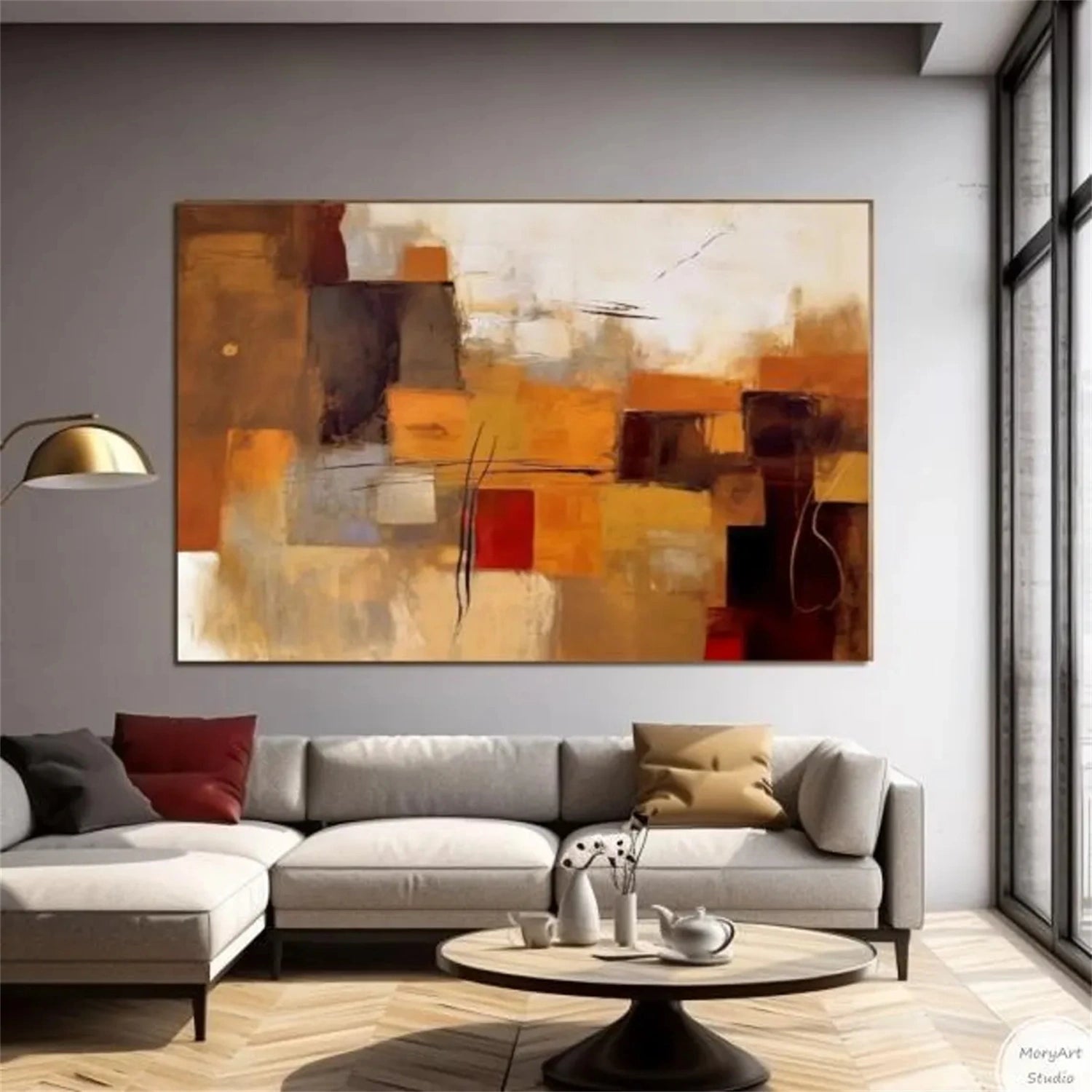 Abstract Painting #AB 265 - Modern Wall Art for Home & Office Decor - Perfect for Living Room, Bedroom or Workspace