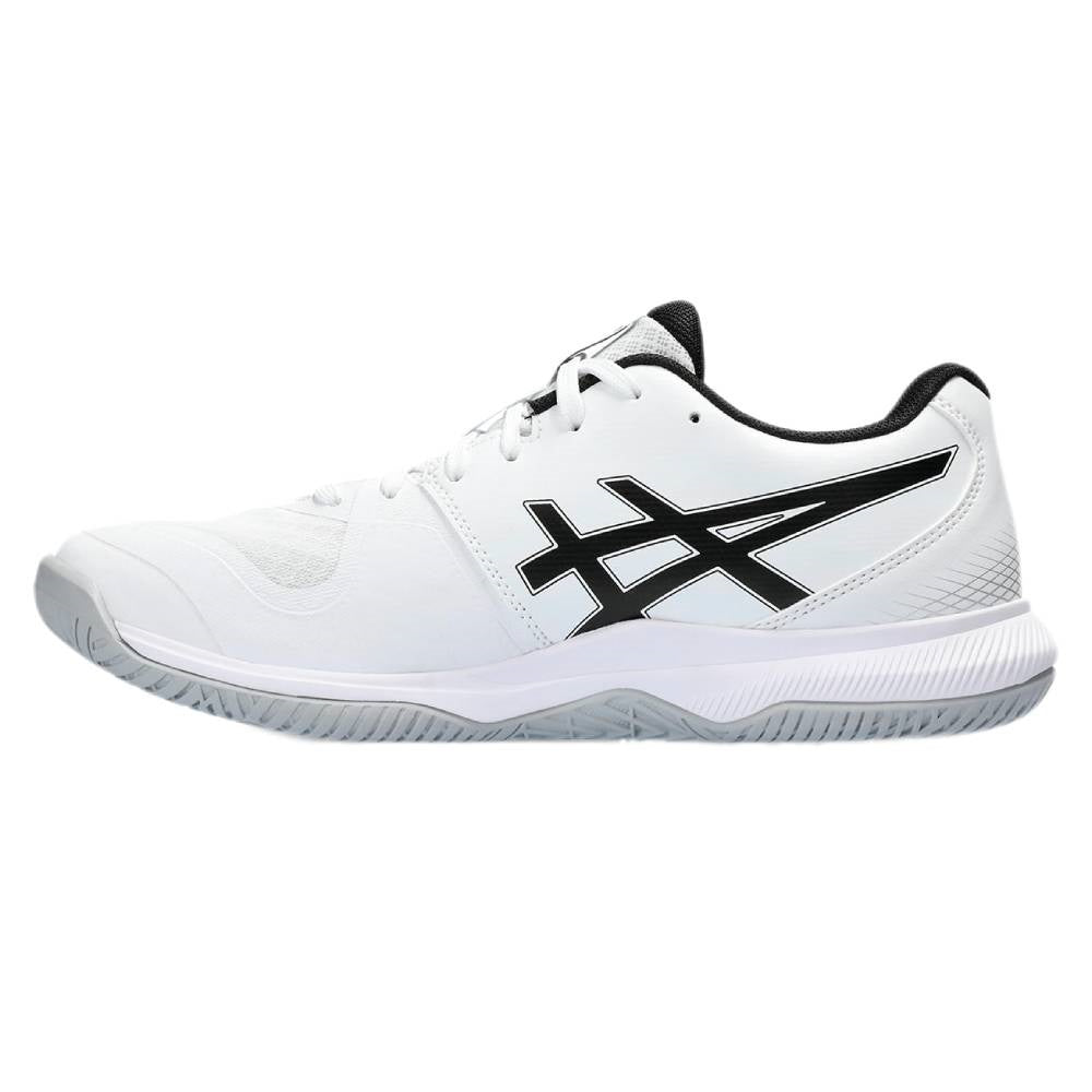 ASICS Gel Tactic 12 Men's Volleyball Shoes - White/Black - Indoor Court Shoes for Badminton, Squash & Pickleball - Lightweight & Supportive Athletic Shoes for Men