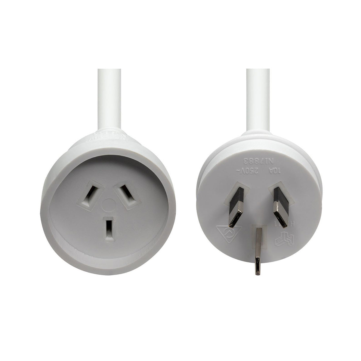 Dynamix 2M White Power Extension Lead - Multi-Outlet Surge Protector for Home, Office & Workshop Use