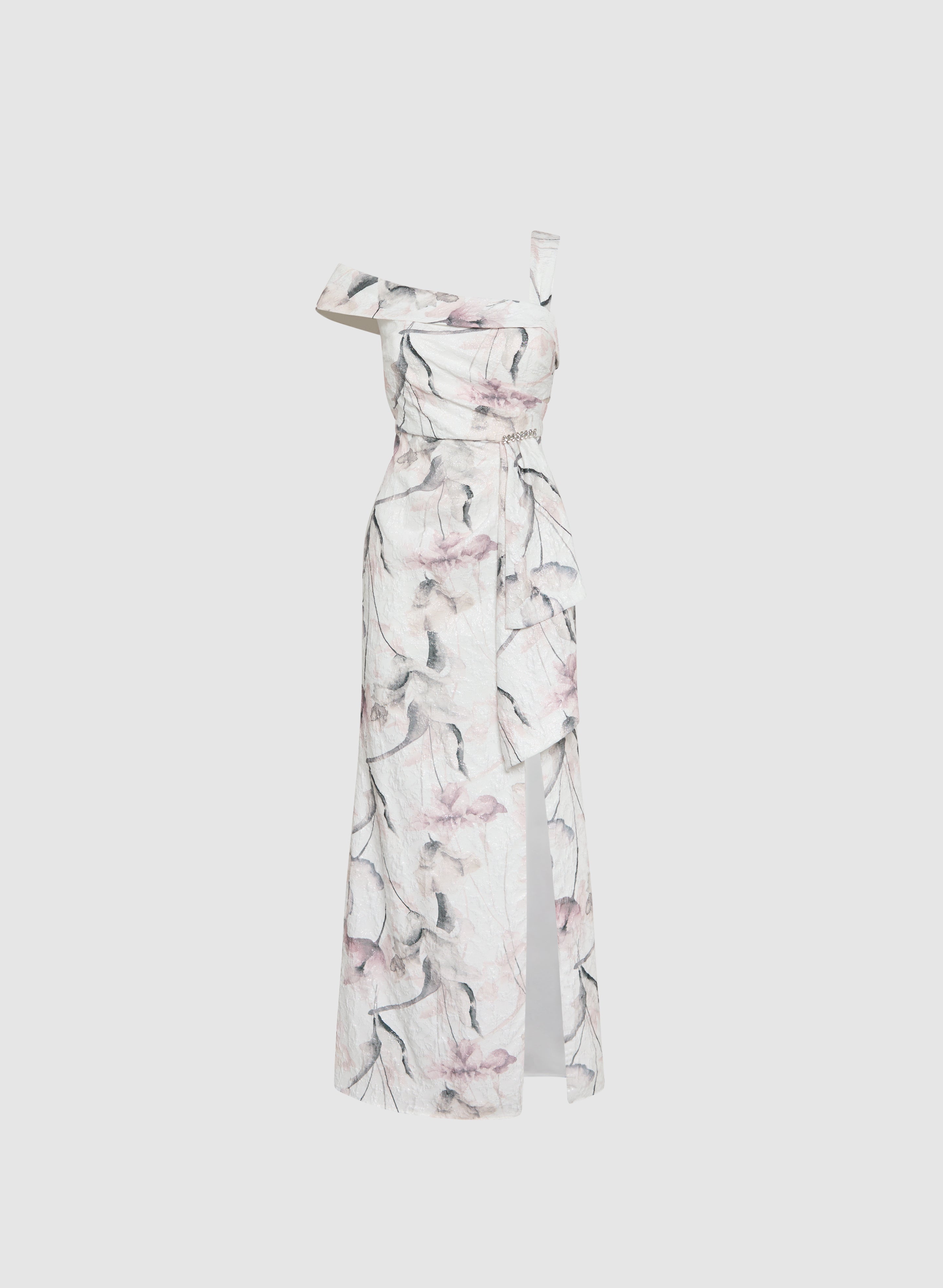 Elegant Floral Asymmetric Ruffle Dress for Women - Summer Party, Wedding Guest & Special Occasion Outfit