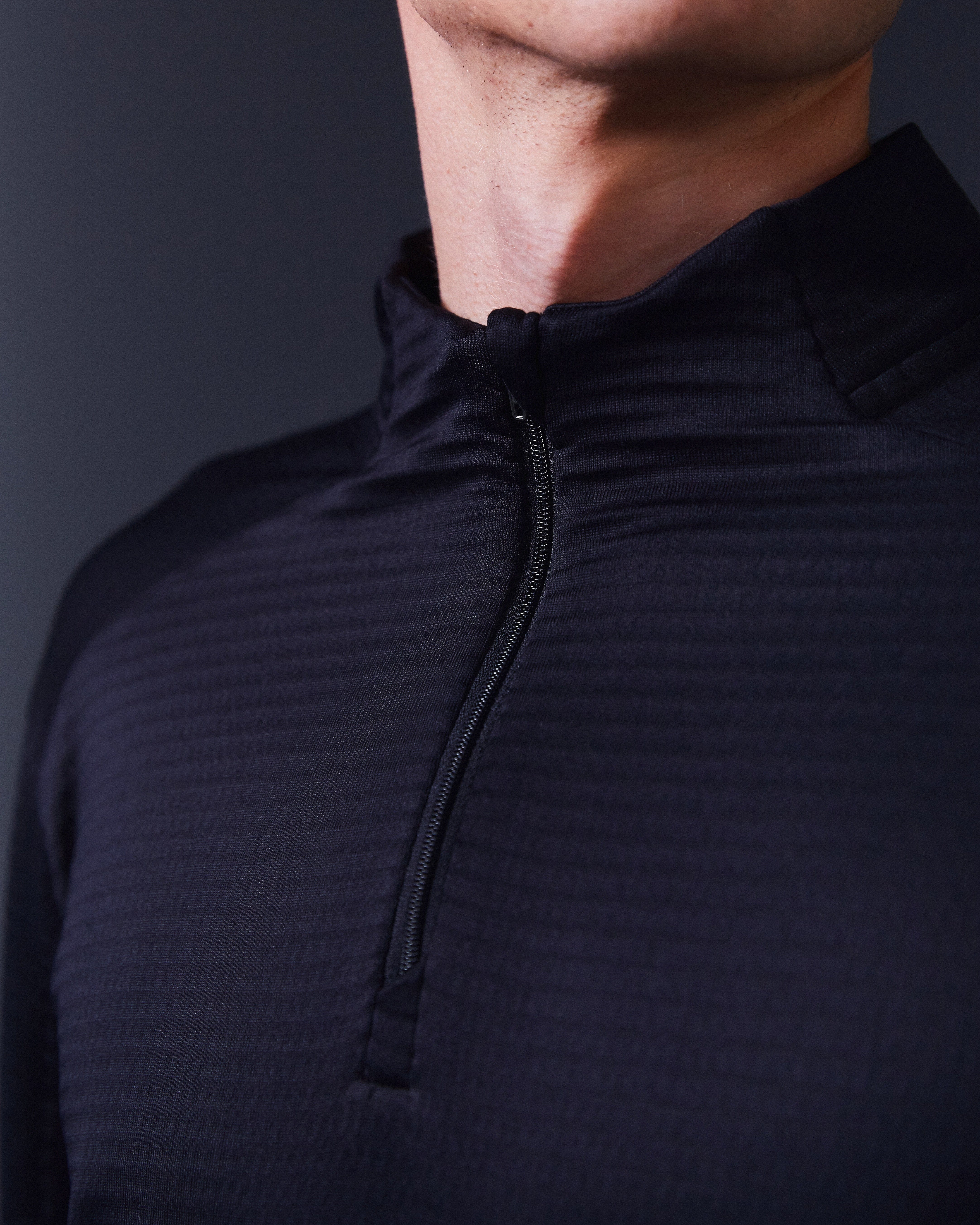 SRZ 01 Zip Mid Layer Jacket - Black & Light Blue | Lightweight Fleece for Hiking, Camping & Outdoor Activities