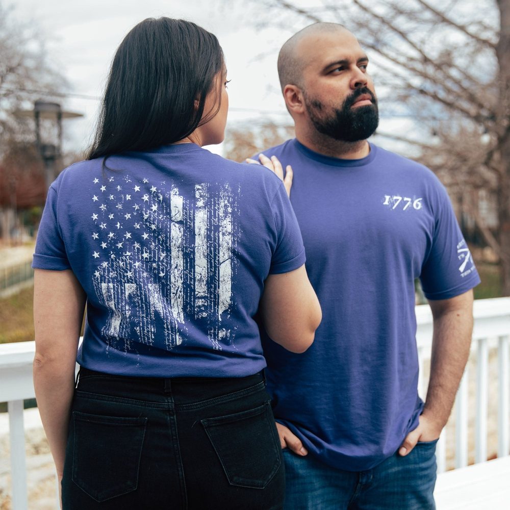 1776 American Flag Women's Boyfriend Fit T-Shirt | Vintage Patriotic Graphic Tee for Casual Wear & 4th of July Celebrations