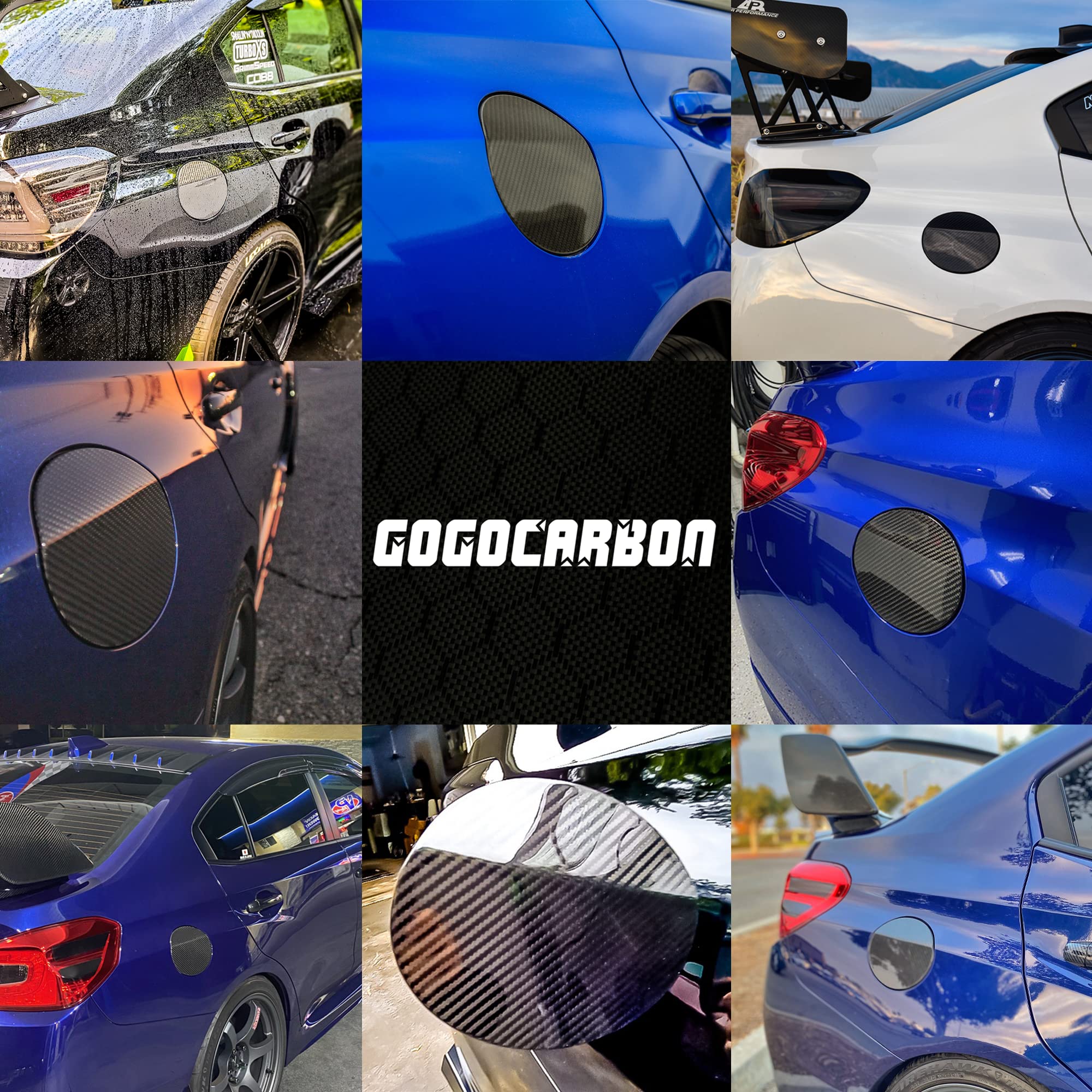 Premium Dry Carbon Fuel Tank Cover Cap for Subaru WRX STI 2015-2021 Models | Lightweight & Durable Exterior Trim with UV-Resistant Clear Coating | Enhances Vehicle Appearance | Perfect for Car Shows, Daily Driving & Performance Upgrades