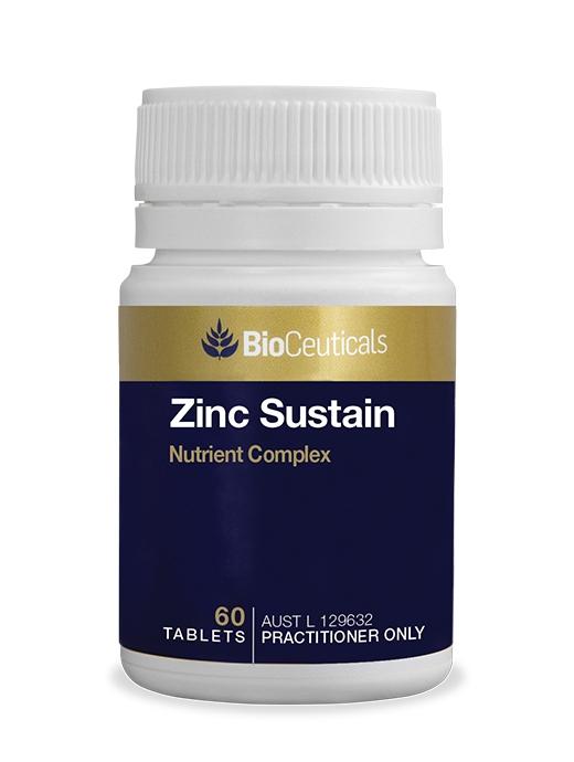 BioCeuticals Zinc Sustain Supplement - High Potency Zinc for Immune Support, Skin Health & Energy Boost - Vegan & Gluten-Free - Ideal for Daily Wellness & Immune Defense