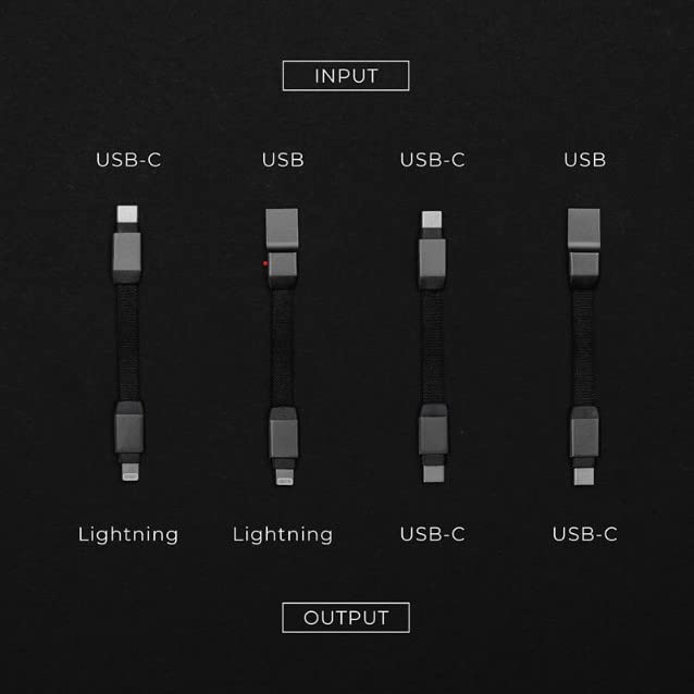 MFi Certified Mini USB to Lightning Cable - 3 Inch Short Charging & Sync Cable for iPhone, Keychain Portable Design - Perfect for Travel, Car, Office & On-the-Go Charging