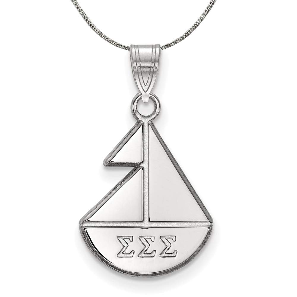 Sterling Silver Sigma Pendant Necklace - Perfect for Sorority Gifts