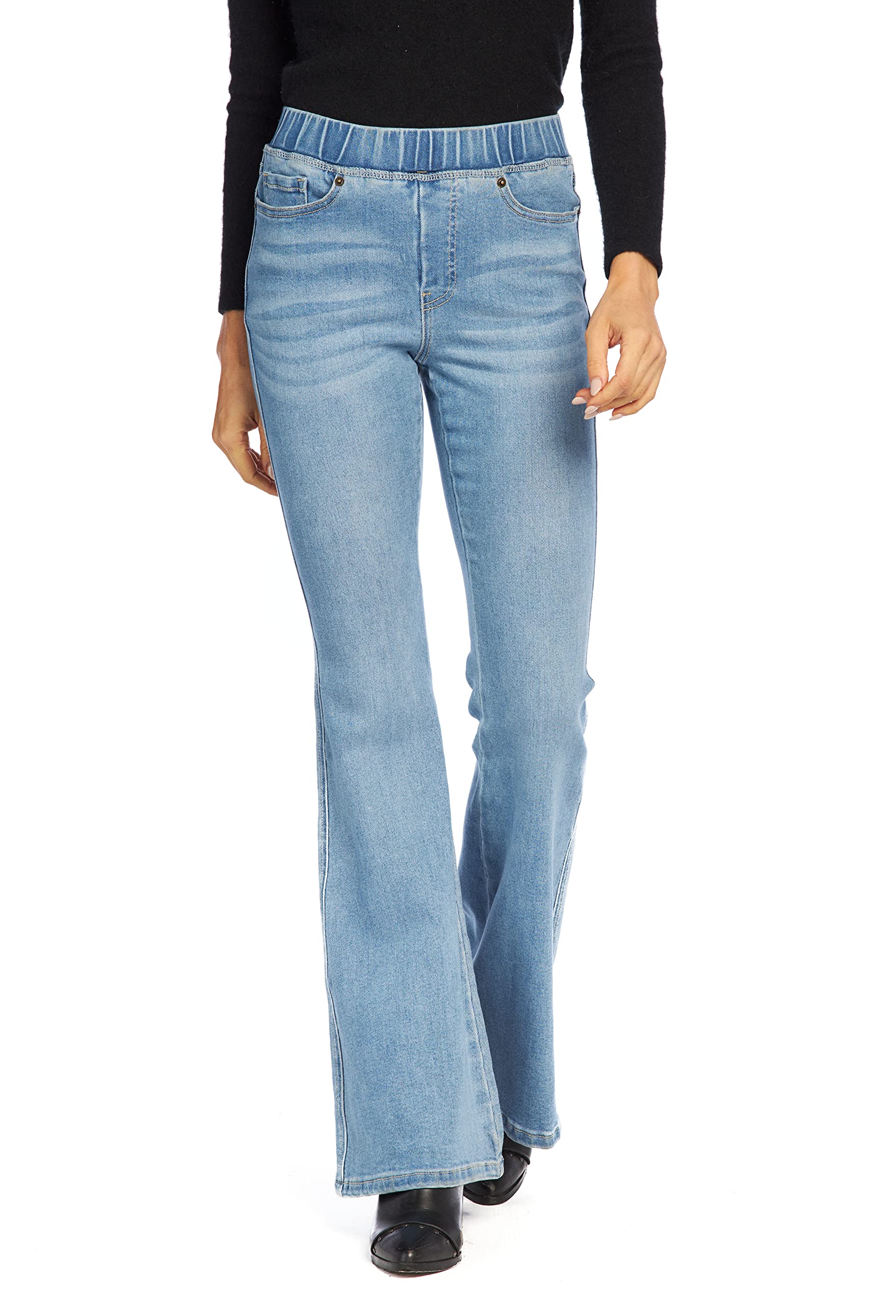 Mud Pie Sicily Women's Flare Jeans - High Waisted Bootcut Denim Pants for Casual & Boho Style | Perfect for Everyday Wear, Date Nights & Music Festivals