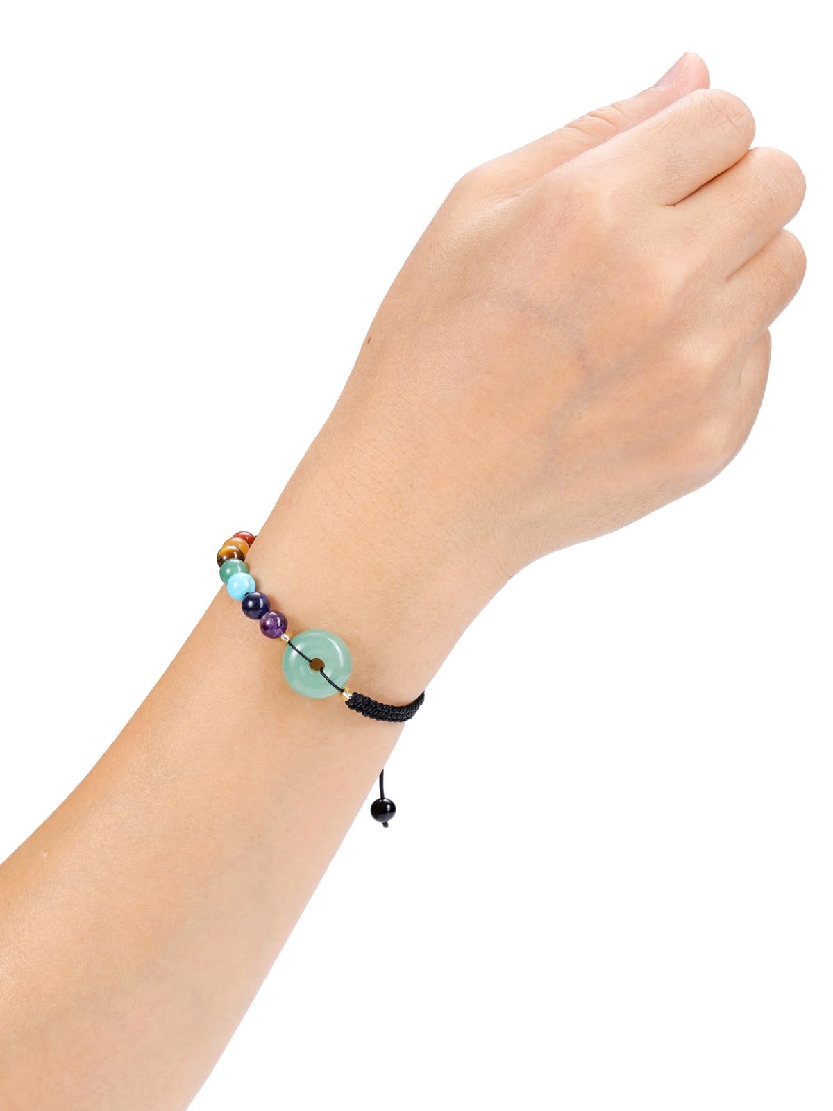 Jovivi Crystal Healing Bracelets for Women - 7 Chakra Beaded Donut Bracelet Set, Spiritual Jewelry Gifts for Meditation, Yoga & Positive Energy | Perfect for Daily Wear, Wellness Rituals & Mindful Gifting