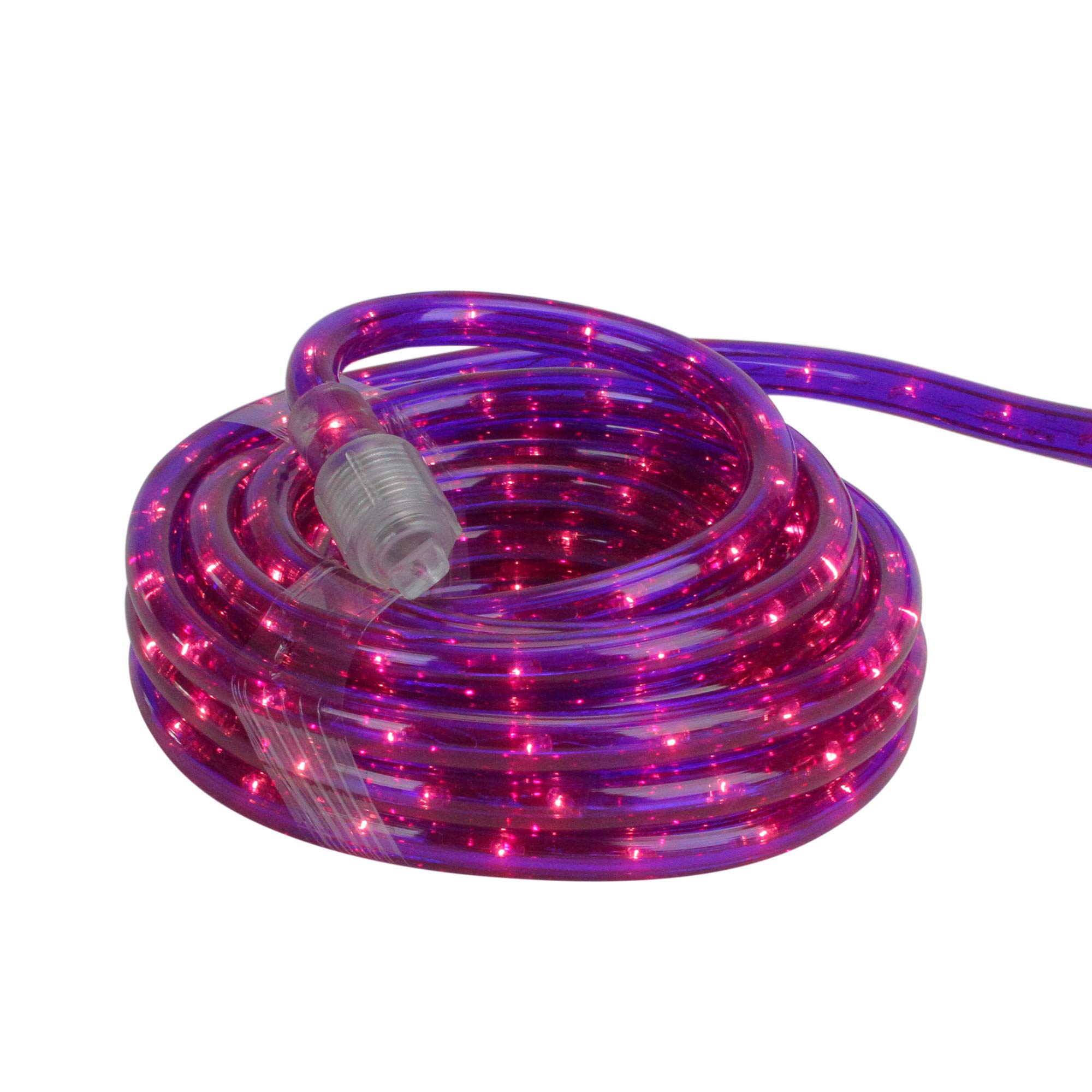 18' Pre-Lit Purple Incandescent Outdoor Christmas Rope Lights - Waterproof Holiday Decor for Trees, Roofs, Railings & Patios