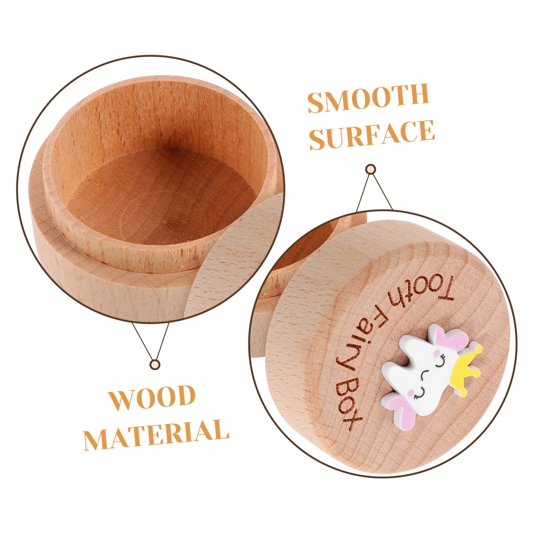 VOSAREA Wooden Tooth Box for Kids - Children's Tooth Holder & Baby Teeth Storage Organizer - Perfect for Tooth Fairy Gifts, First Lost Tooth Keepsake, and Memory Preservation