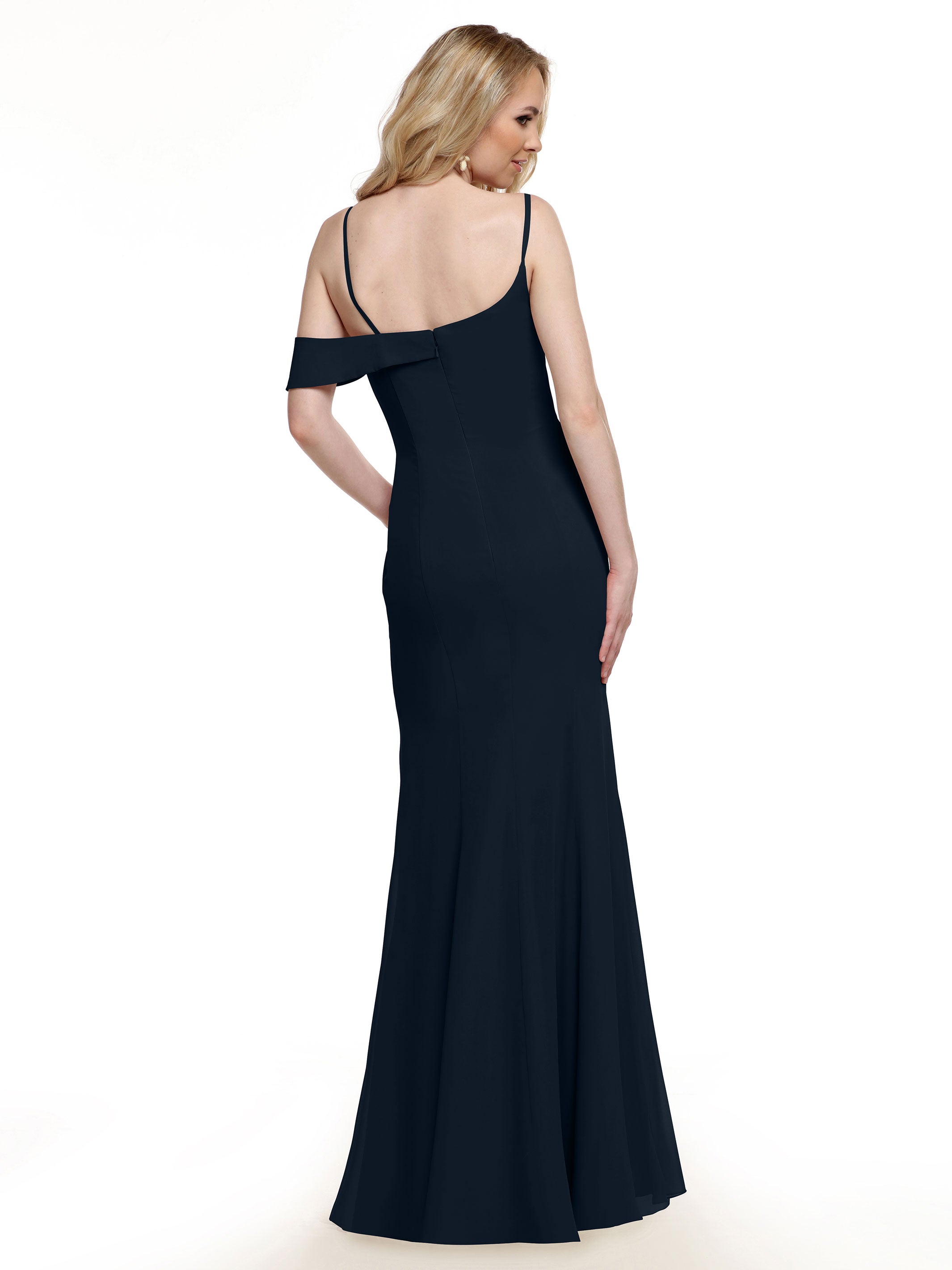 Elegant One Shoulder Chiffon Bridesmaid Dress 80153 - Fit & Flare Style for Weddings, Prom, Formal Events - Plus Size Available