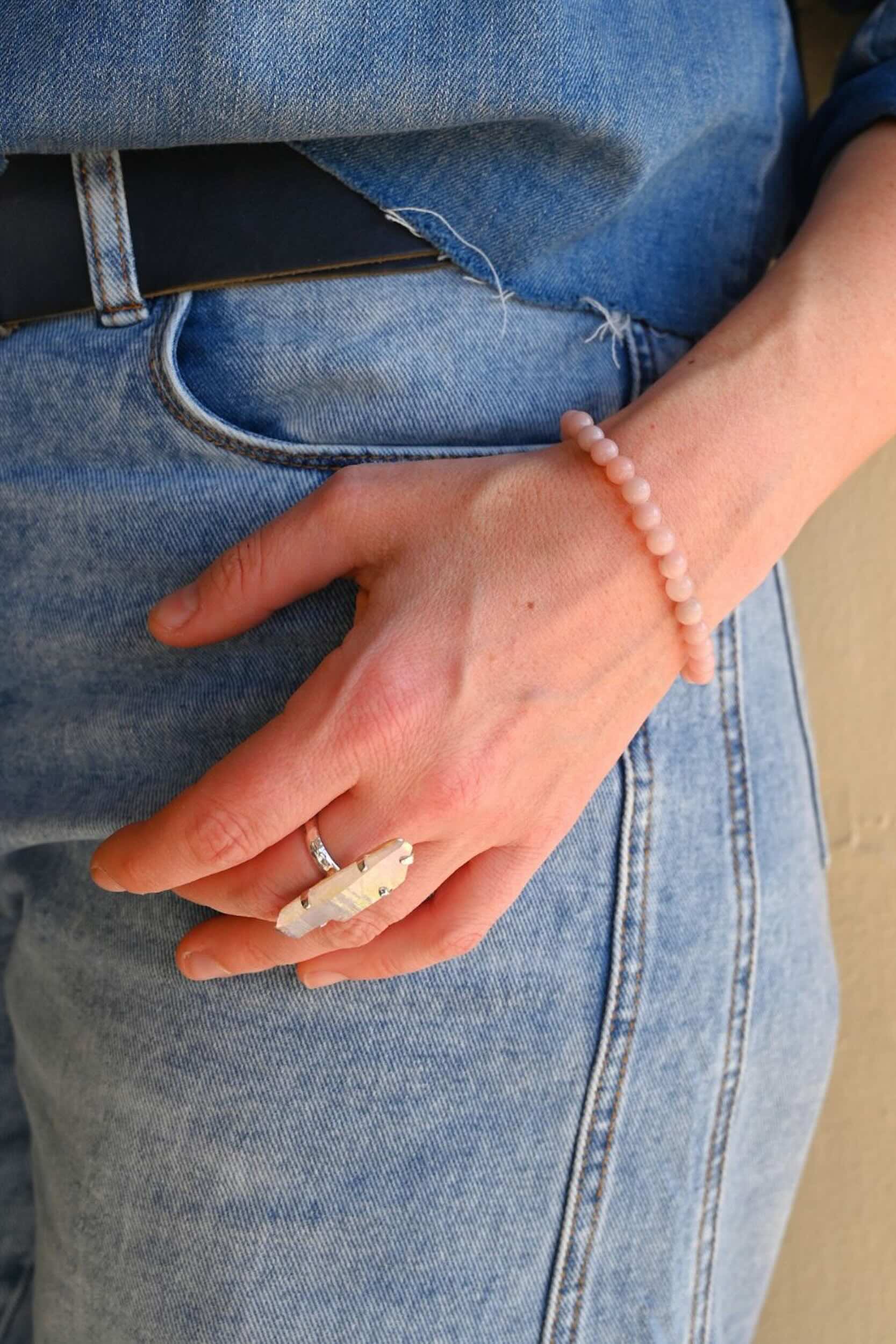 Pink Opal Bracelet for Women - Healing Crystal Jewelry for Love & Positivity | Perfect for Gifts, Meditation & Spiritual Healing