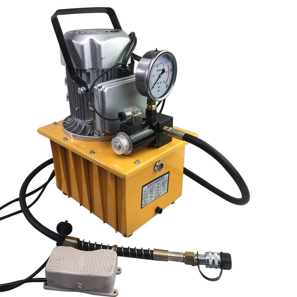 750W 7L Electric Hydraulic Pump with Solenoid Valve & Pedal Control - 110V Oil Cylinder Pump with 1.8m Hose for Automotive Repair, Industrial Equipment & Hydraulic Machinery