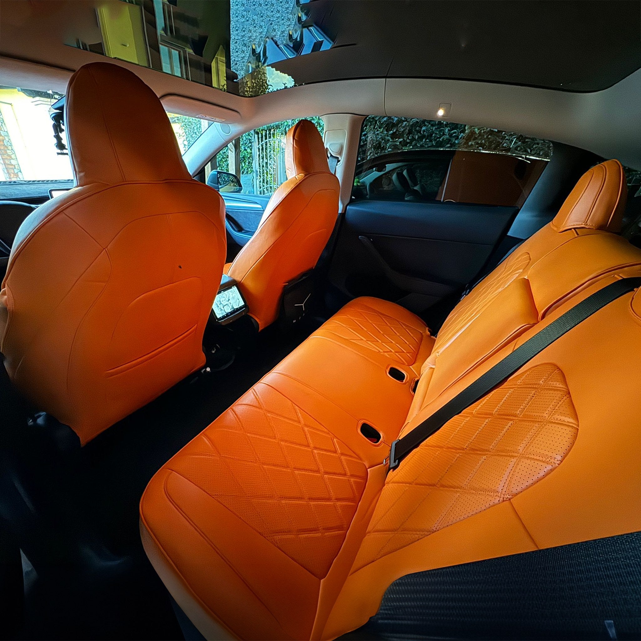 Premium Custom Fit Tesla Seat Covers for Model 3 & Model Y (2017-2025) - Waterproof & Breathable Car Seat Protectors with Enhanced Comfort - Perfect for Road Trips, Daily Commute & Interior Protection