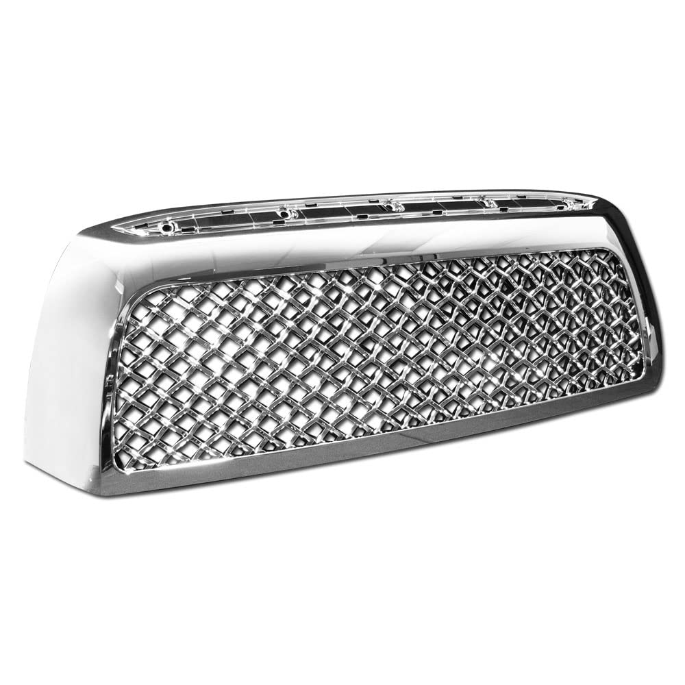 2007-2009 Toyota Tundra Chrome Mesh Front Bumper Grill Grille Replacement - Durable Stainless Steel Car Grille for Enhanced Style & Protection | Perfect for Off-Roading, Car Shows & Custom Upgrades