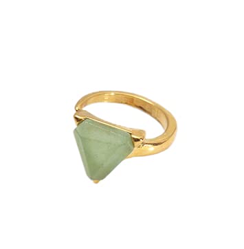 Handmade 14K Gold Jade Ring for Women - Size 5-7 Green Stone Open Statement Ring | Elegant Jewelry Gift for Birthday, Anniversary & Special Occasions