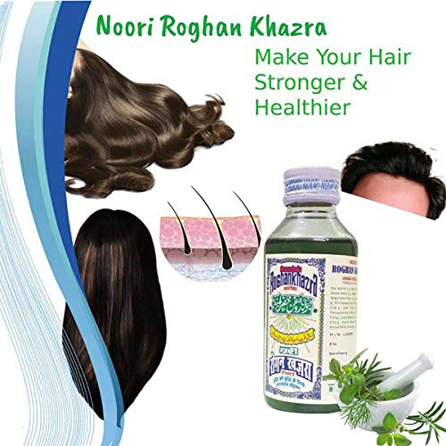 Noori Roghan Khazra Hair Oil 200ml - Natural Hair Growth Treatment for Dry & Damaged Hair - Perfect for Daily Hair Care & Scalp Massage