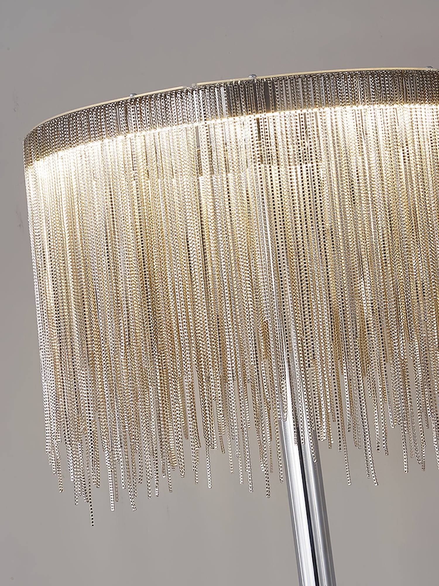 Tassel Floor Lamp with Beaded Chain - Modern Boho Home Decor for Living Room, Bedroom & Office Lighting