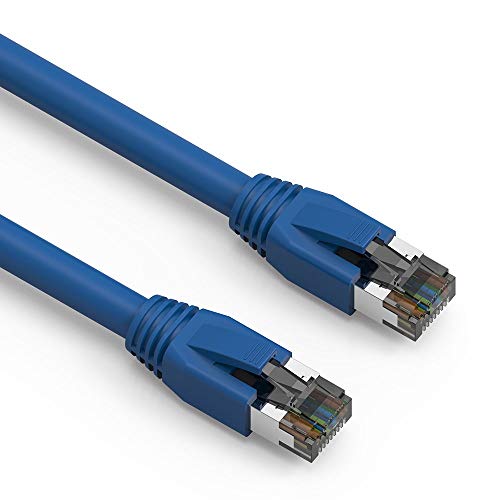 High-Speed CAT 8 Ethernet Cable 40Gbps 2000MHz - Blue Shielded Network Cable for Gaming, Streaming & Home Office - 3ft/6ft/10ft Options