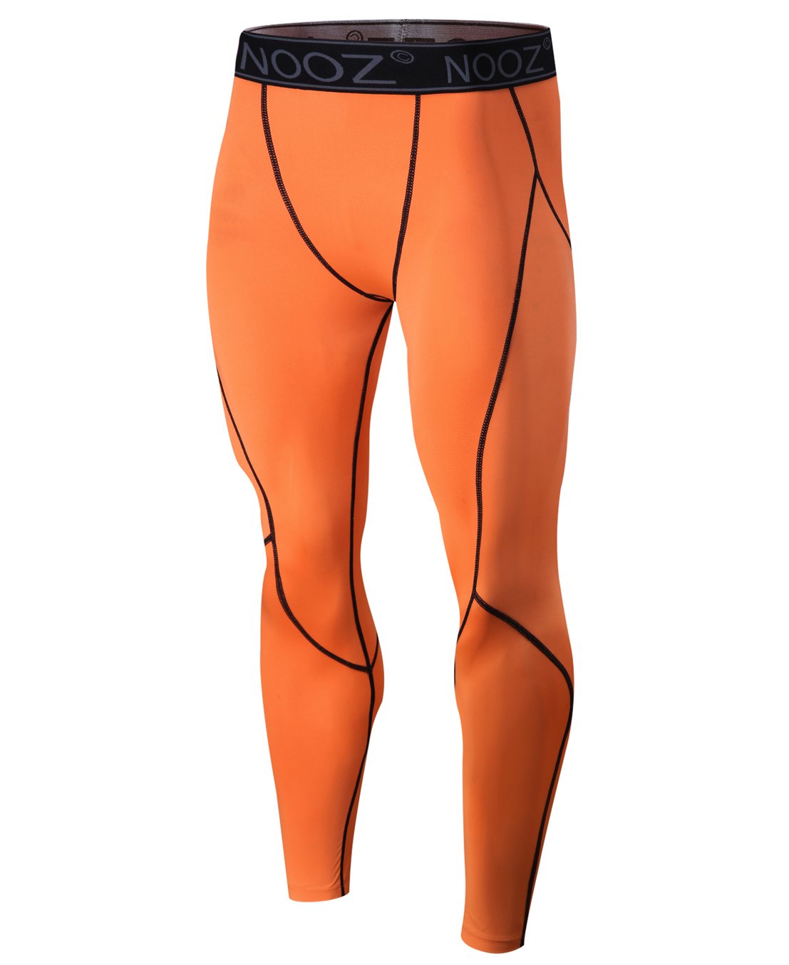 NOOZ Men's Quick Dry Powerflex Compression Baselayer Pants - Moisture Wicking Workout Leggings & Athletic Tights for Running, Gym, Yoga & Outdoor Activities