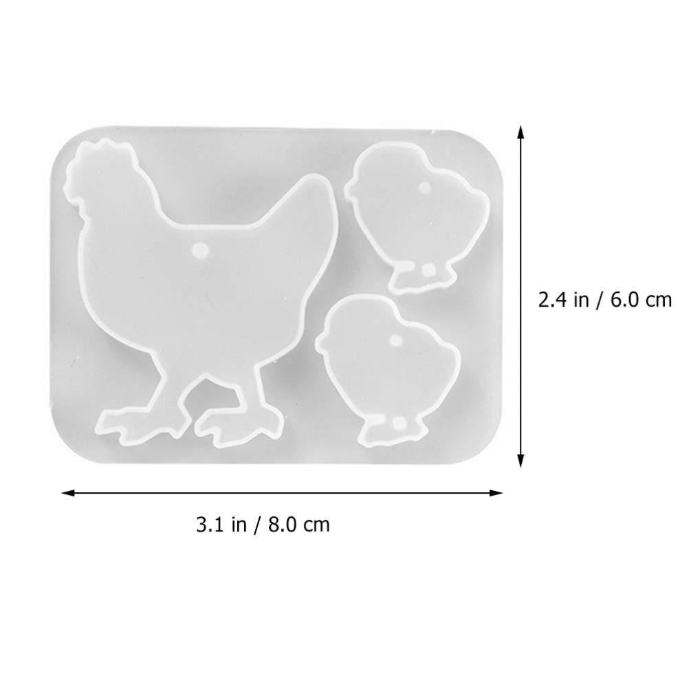 ARTIBETTER 2-Piece Silicone Jewelry Molds - Chicken & Fish Shaped Pendant Molds for DIY Epoxy Resin Casting, Handmade Charm & Tag Making - Perfect for Crafting Unique Resin Jewelry at Home