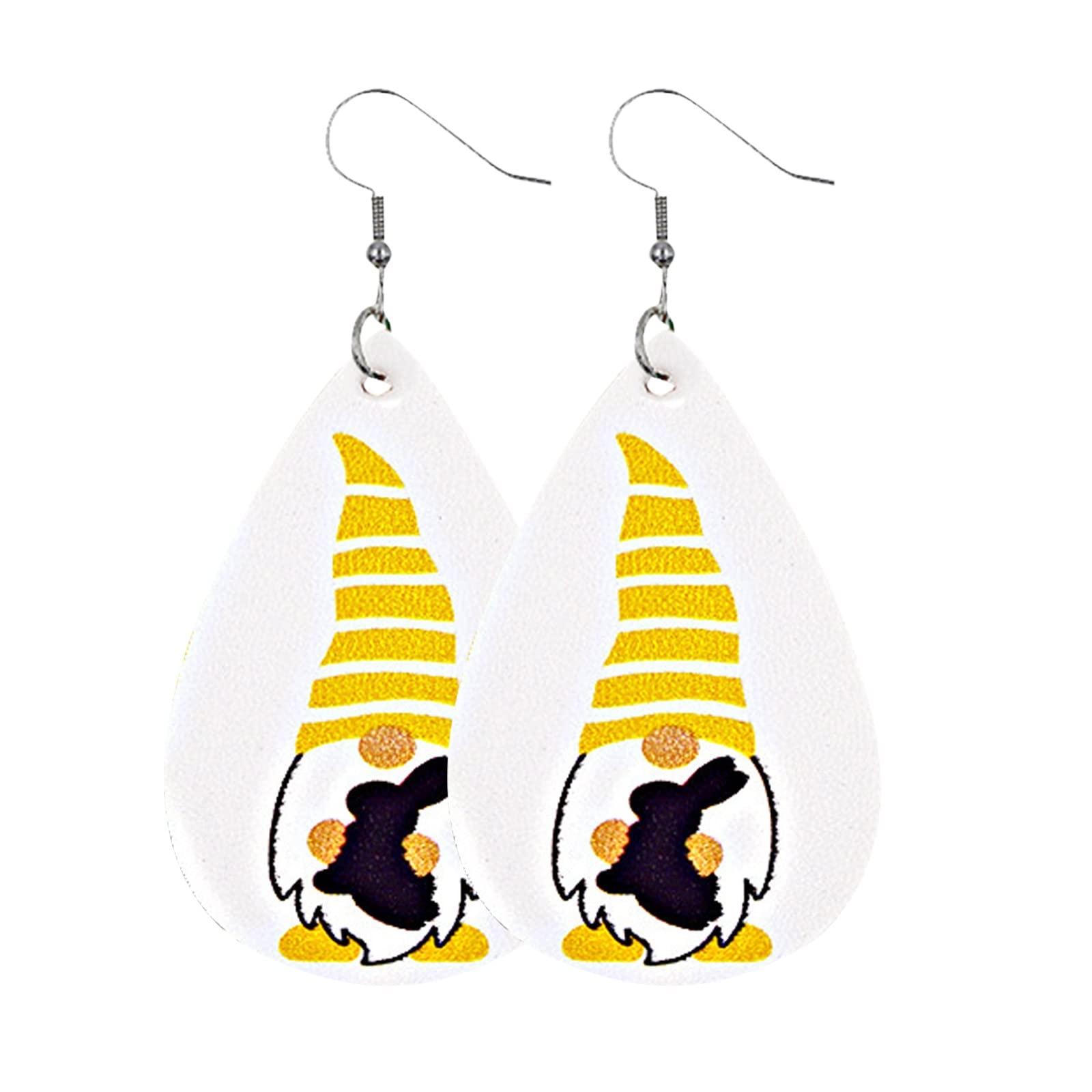 Personalized Gold Hoop Earrings for Women - Faux Leather Easter Gift, Prom Party Jewelry - Perfect for Easter Celebrations, Prom Nights & Special Occasions