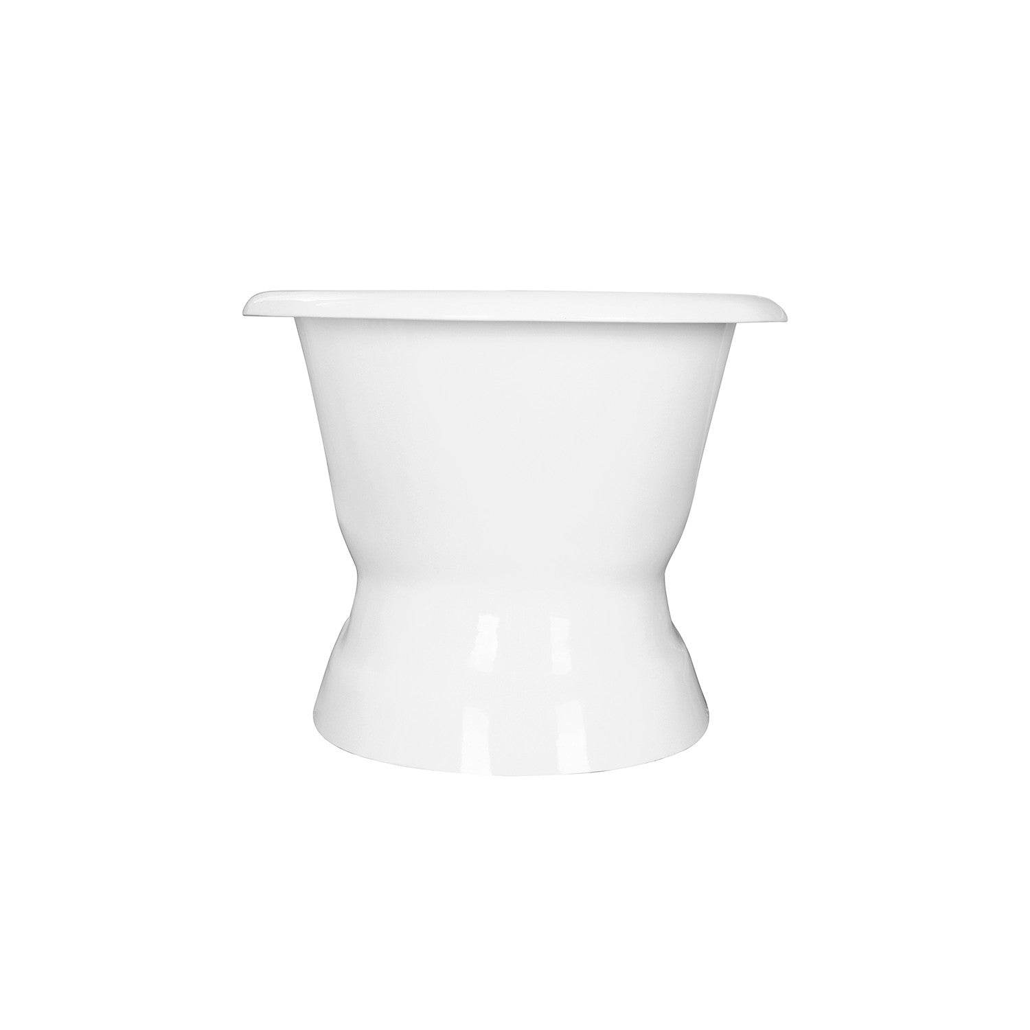 Aqua Eden 66 Inch White Cast Iron Oval Double Ended Pedestal Bathtub with 7 Inch Faucet Drillings - Freestanding Soaking Tub for Luxury Bathroom & Spa Relaxation