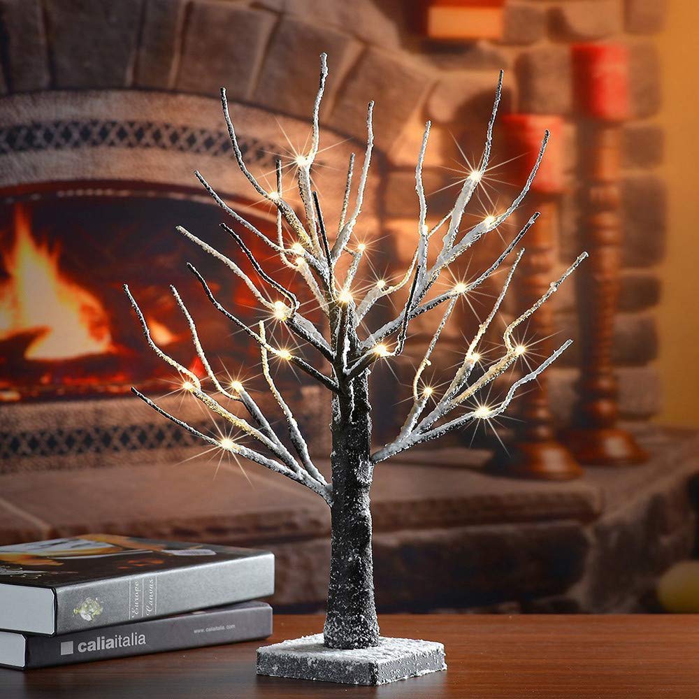 Christmas Snow Tree Lights - LED Fairy String Lights for Holiday Decorations, Indoor & Outdoor Xmas Tree Decor