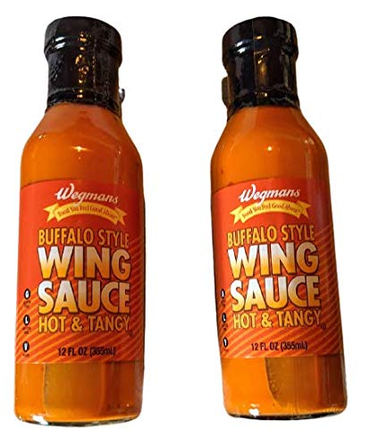 Wegmans Buffalo Style Hot & Tangy Wing Sauce - 12 Oz (2 Pack) - Spicy Chicken Wing Sauce for Game Day, Parties & BBQ